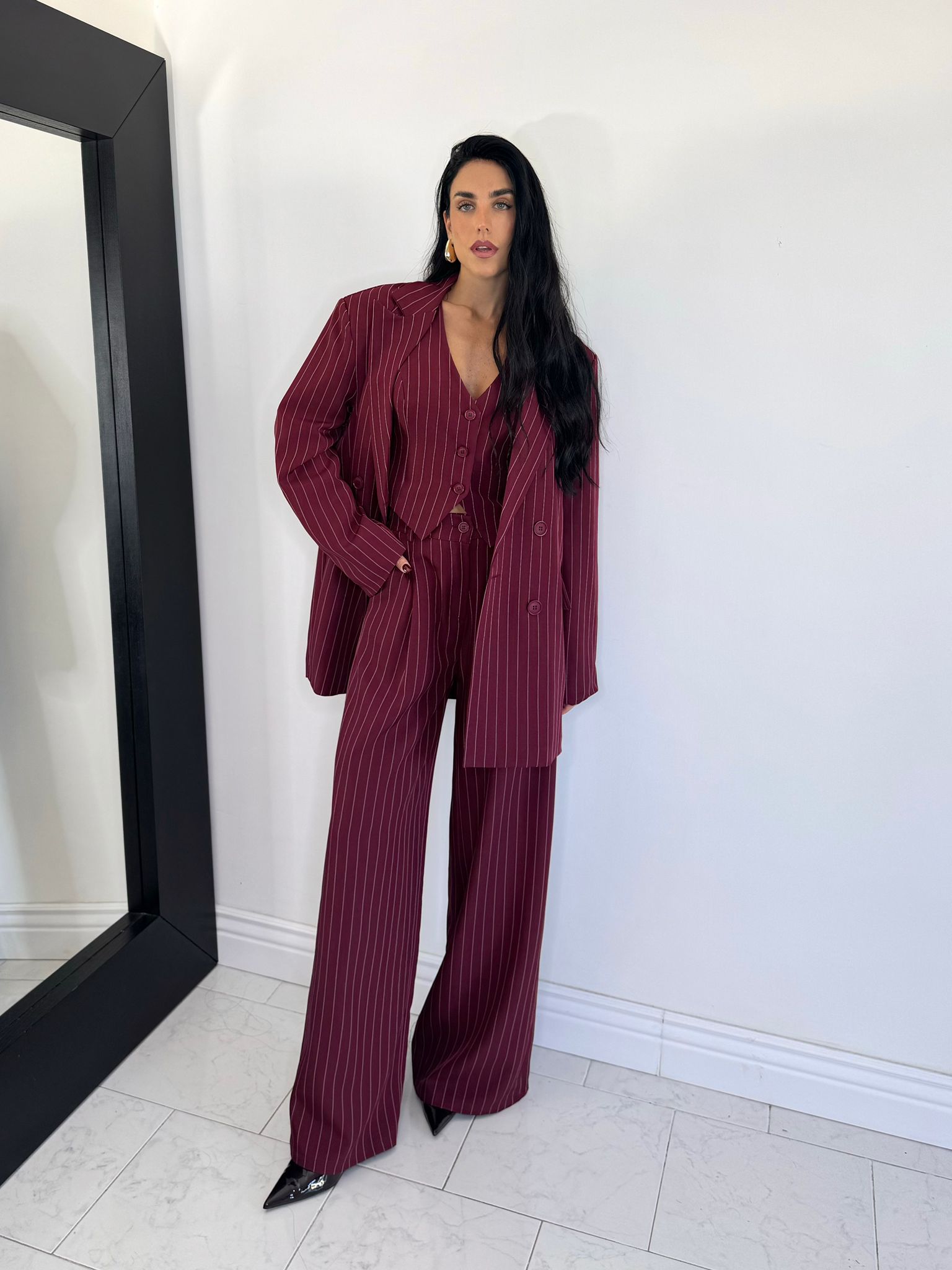Tailleur tre pezzi bordeaux