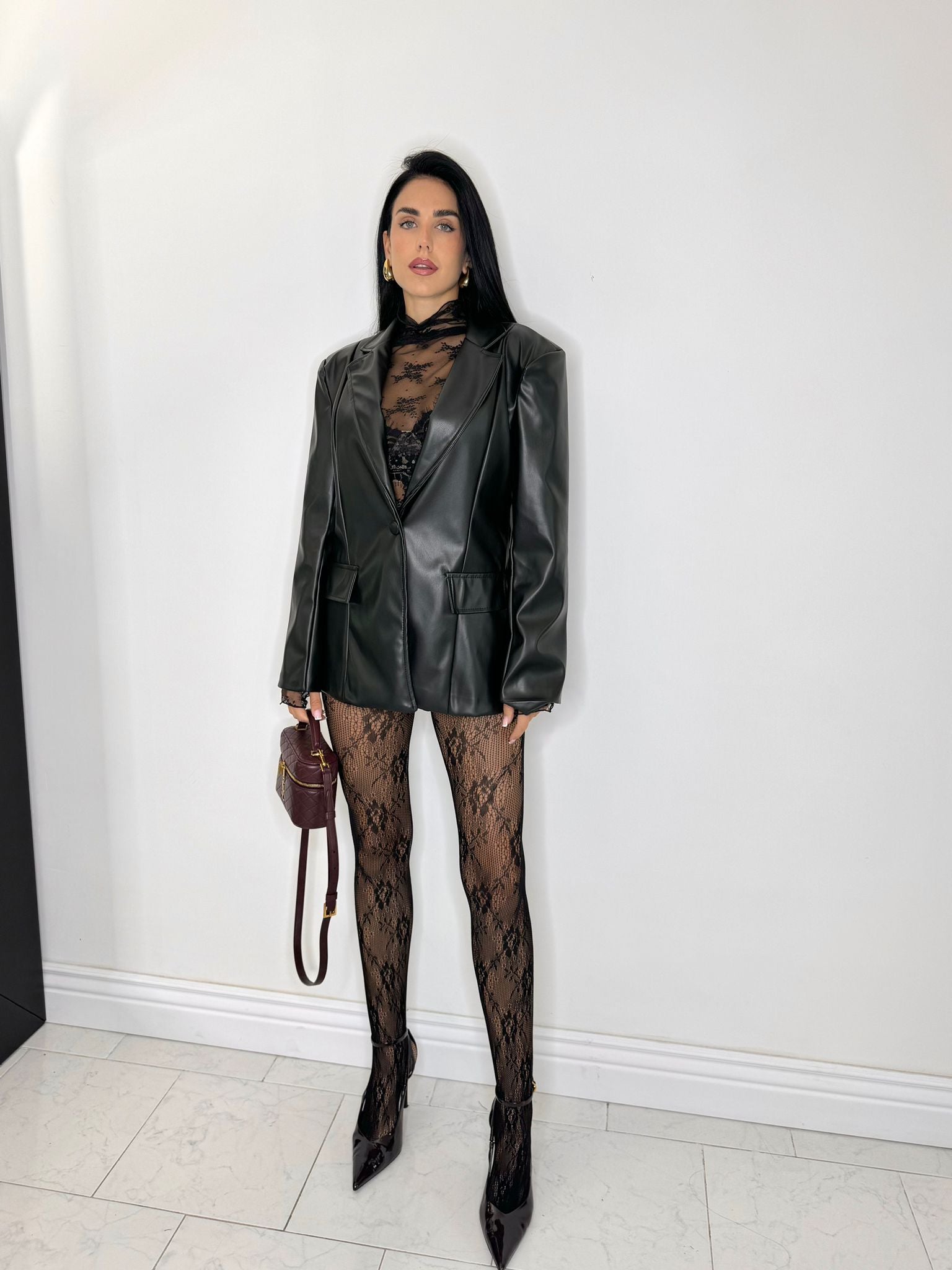 Blazer spalline in ecopelle