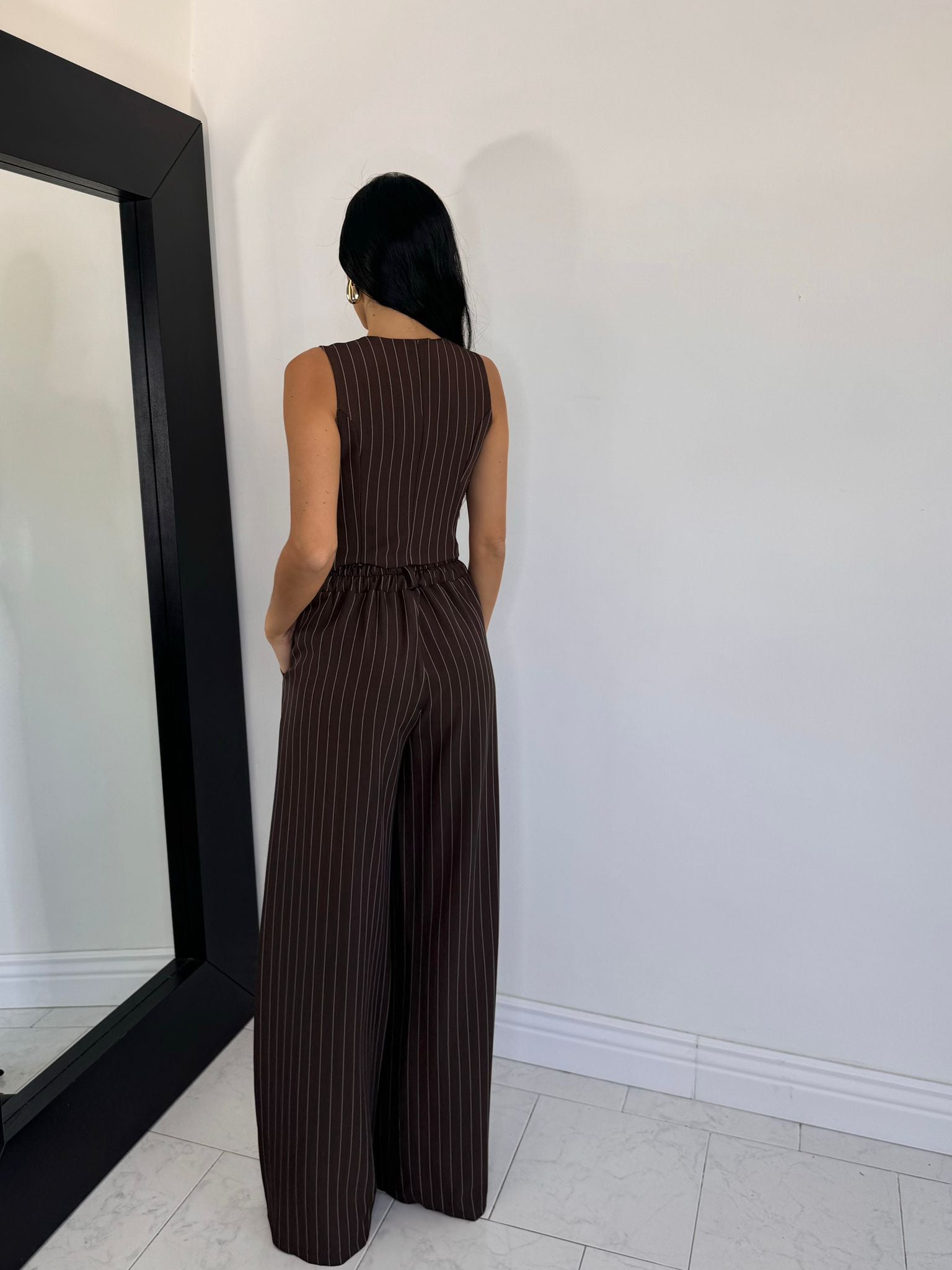 Tailleur tre pezzi marrone