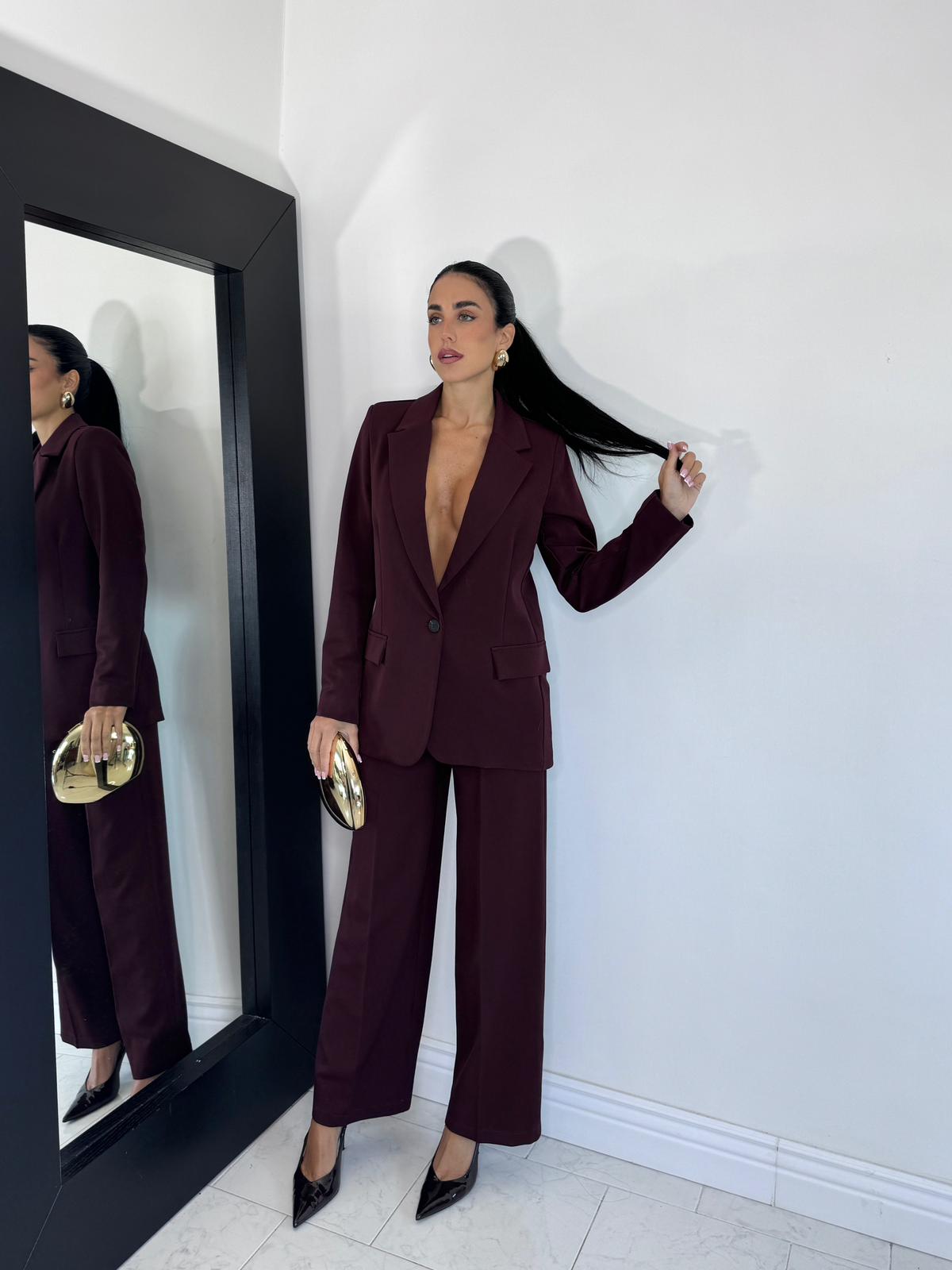 Tailleur formidable bordeaux