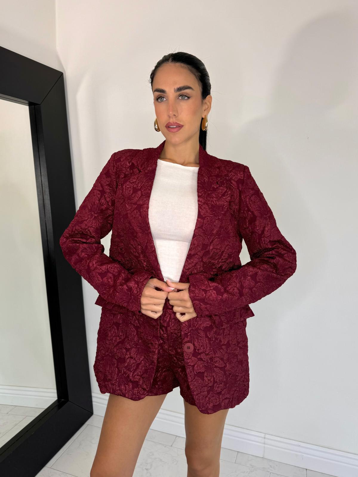 Cord set chic bordeaux