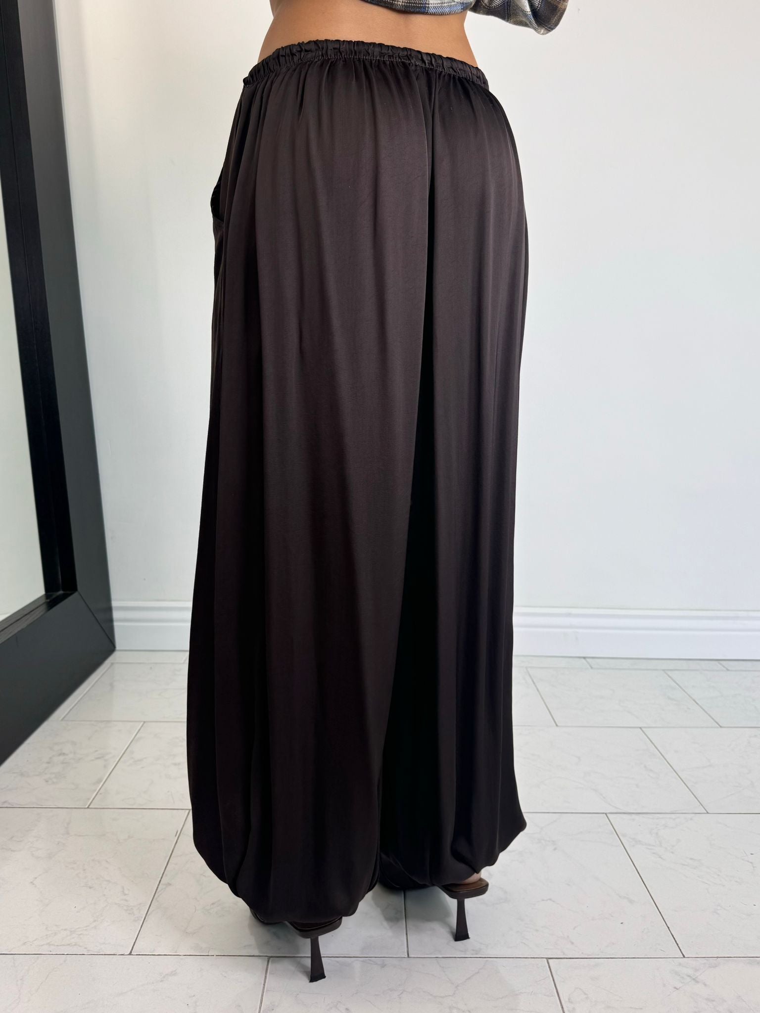 Pantalone rossella marrone