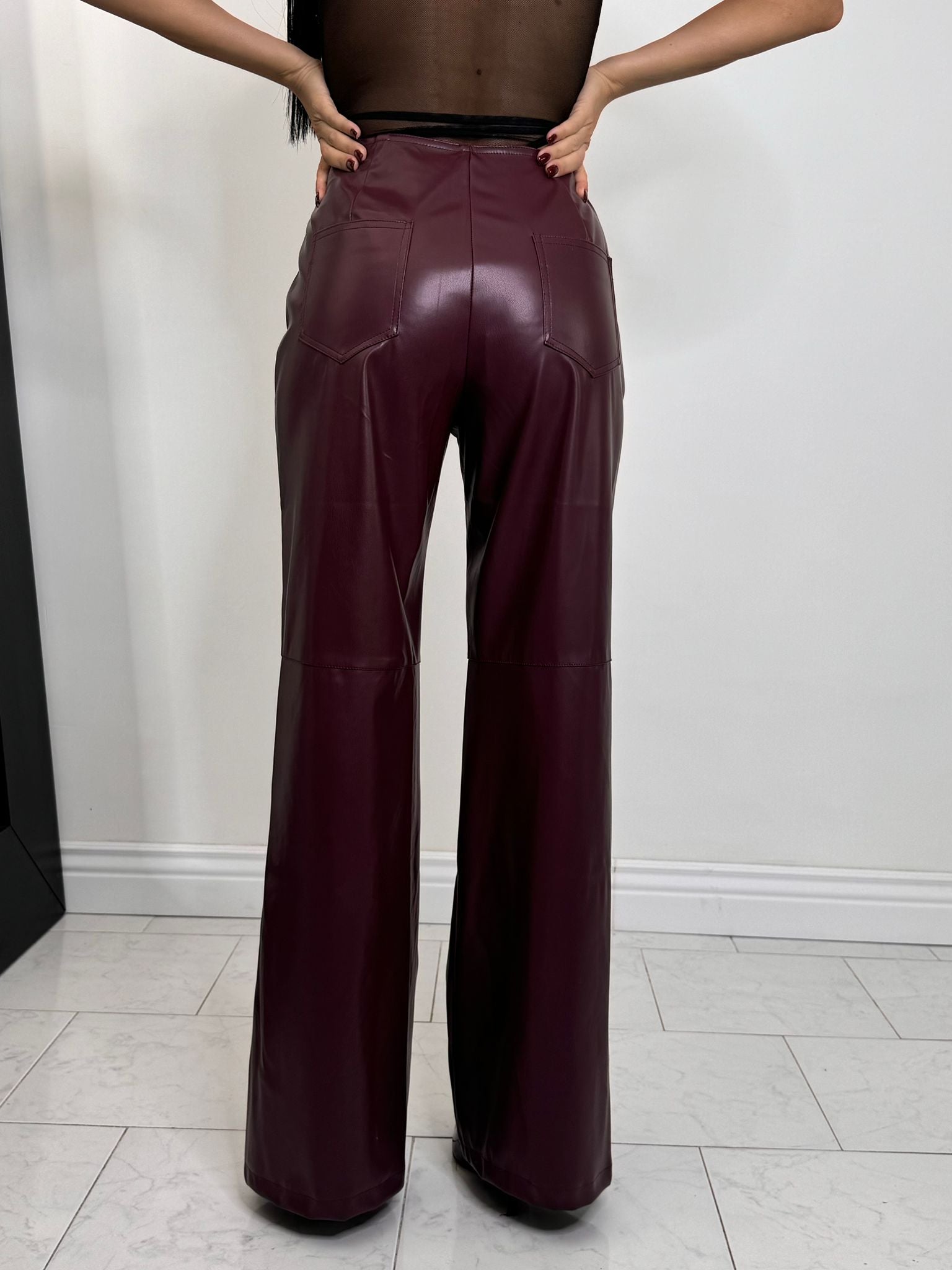 Pantalone incrocio bordeaux