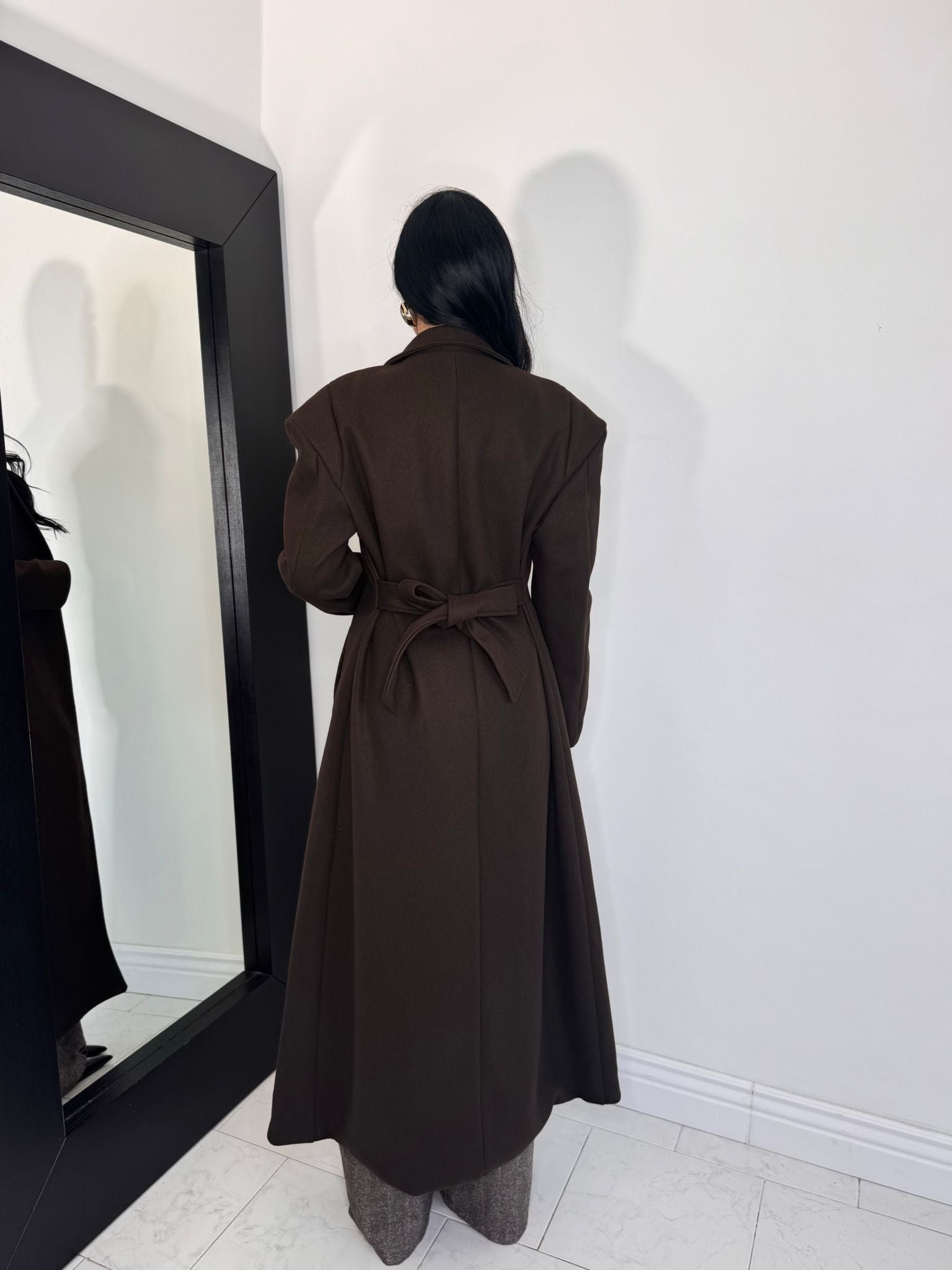 Cappotto total chic marrone