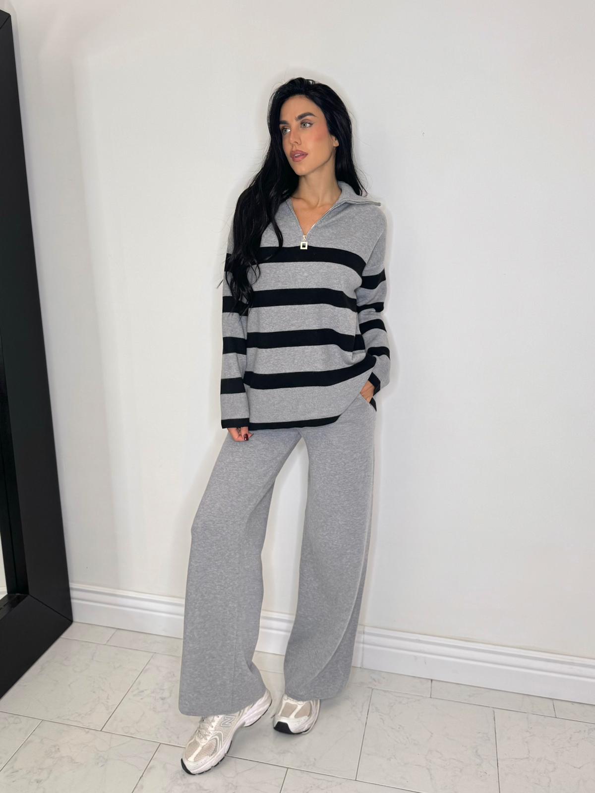 Cord set confy grigio