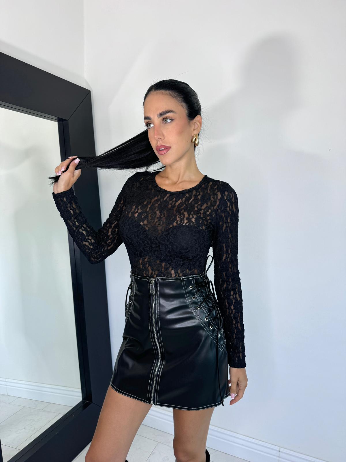 Gonna intreccio pelle