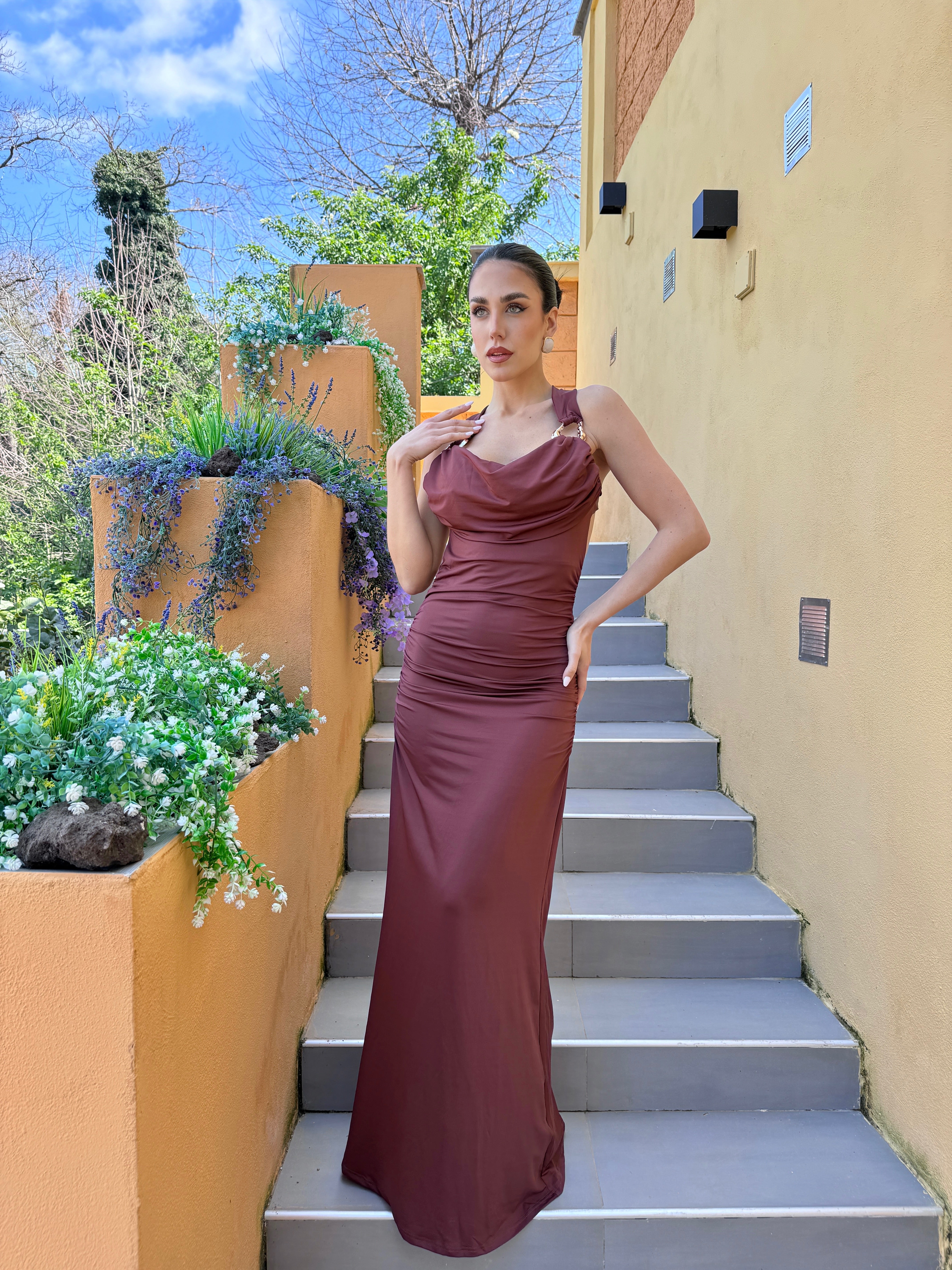 Abito gisel bordeaux