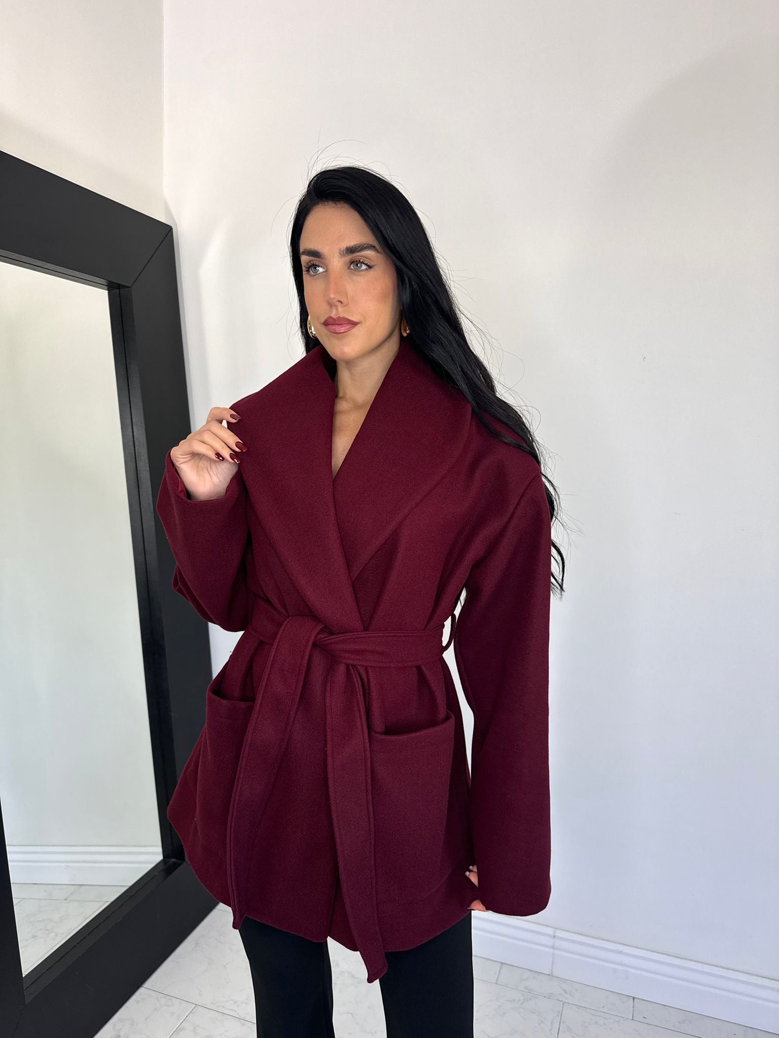 Cappotto Olivia bordeaux