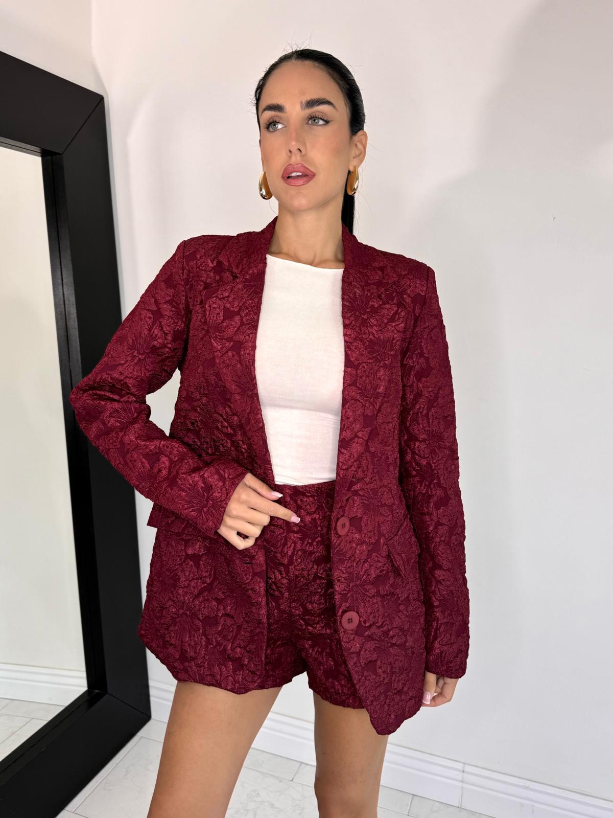 Cord set chic bordeaux