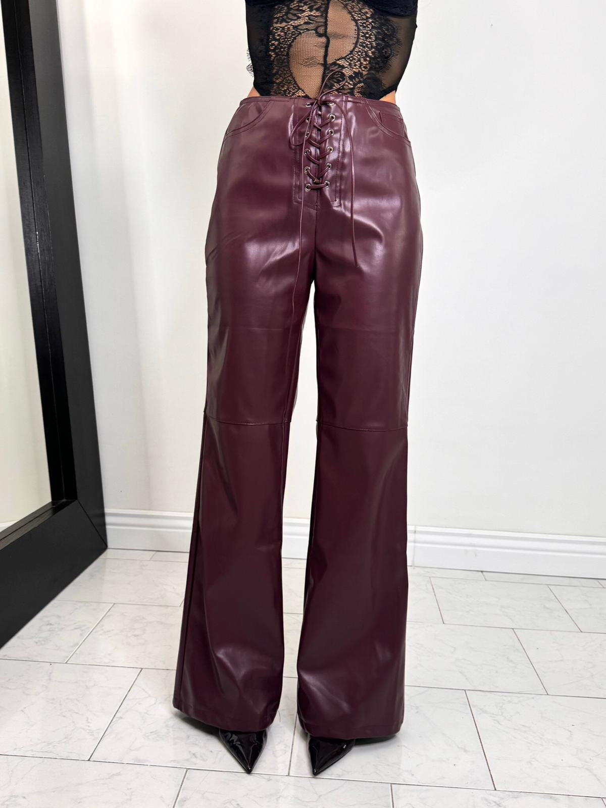 Pantalone incrocio bordeaux