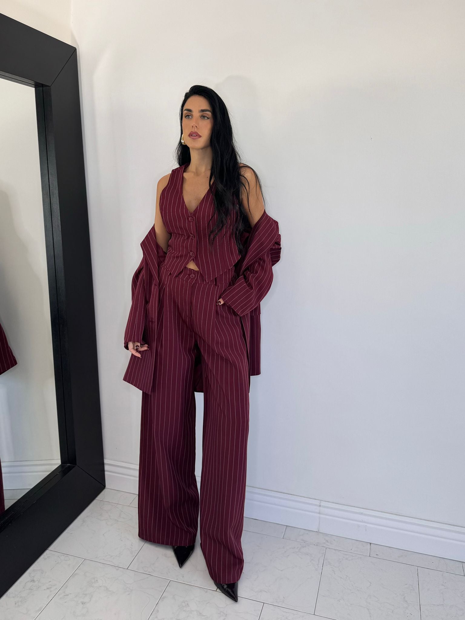 Tailleur tre pezzi bordeaux