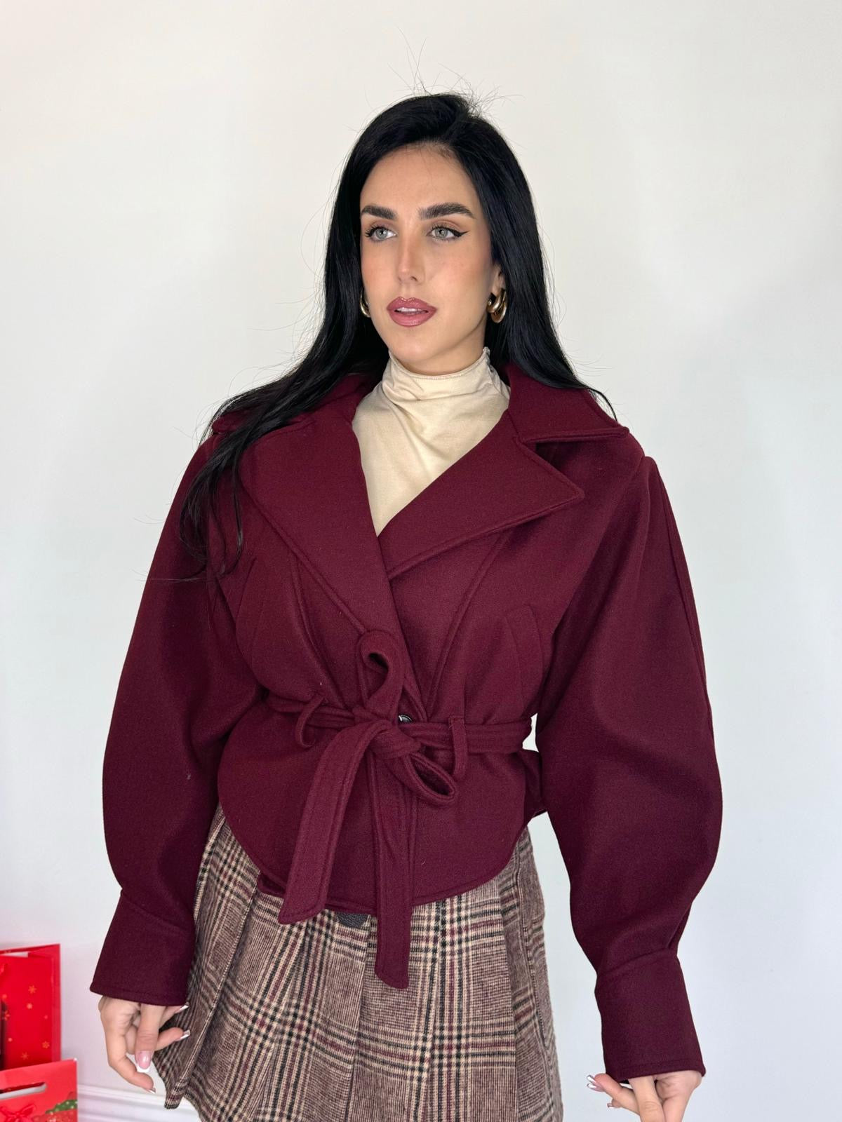 Cappottino crop bordeaux