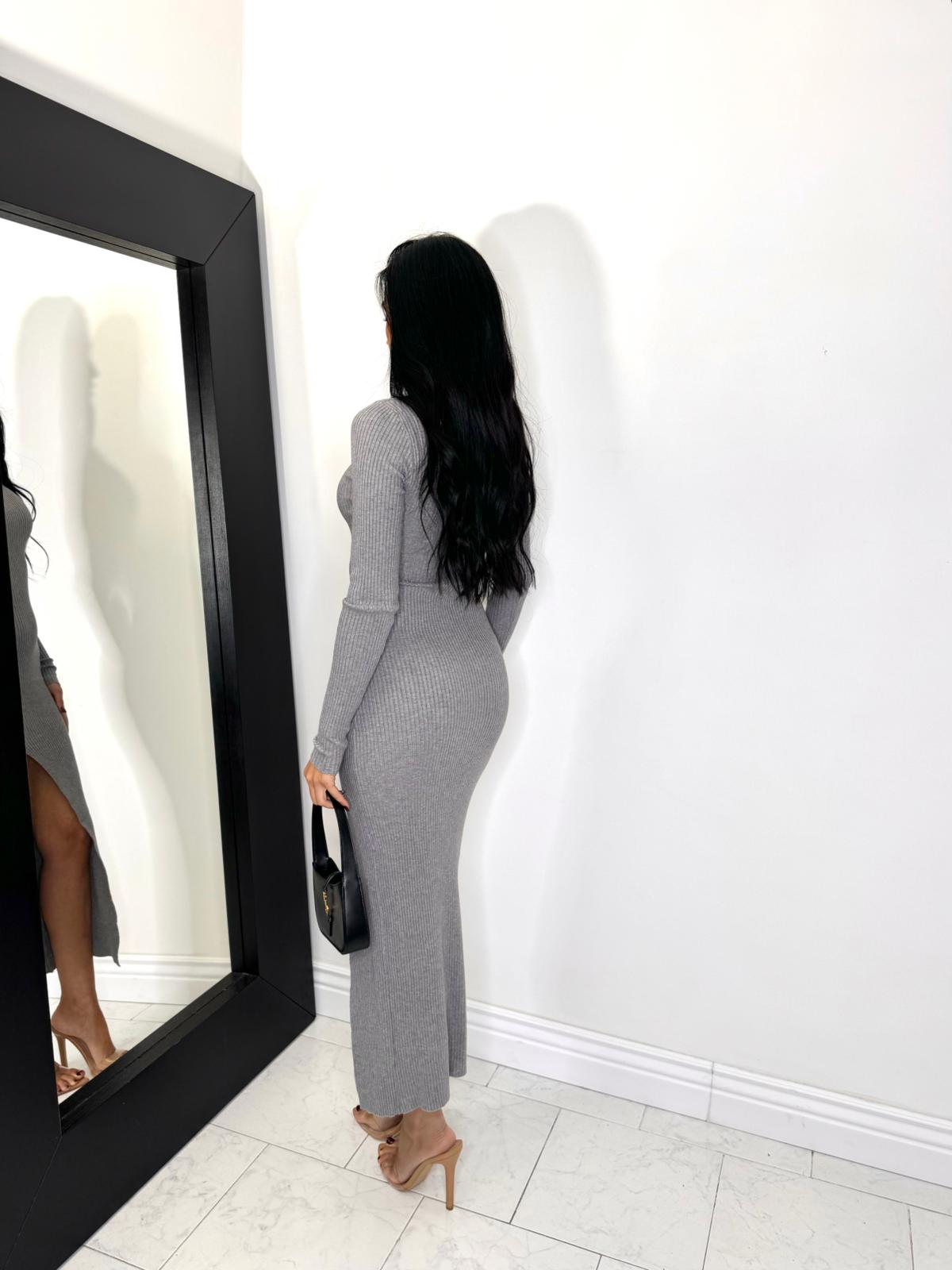 Abito costine grigio