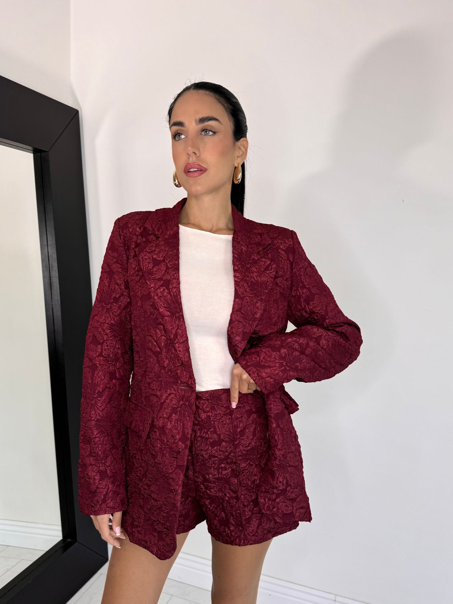 Cord set chic bordeaux