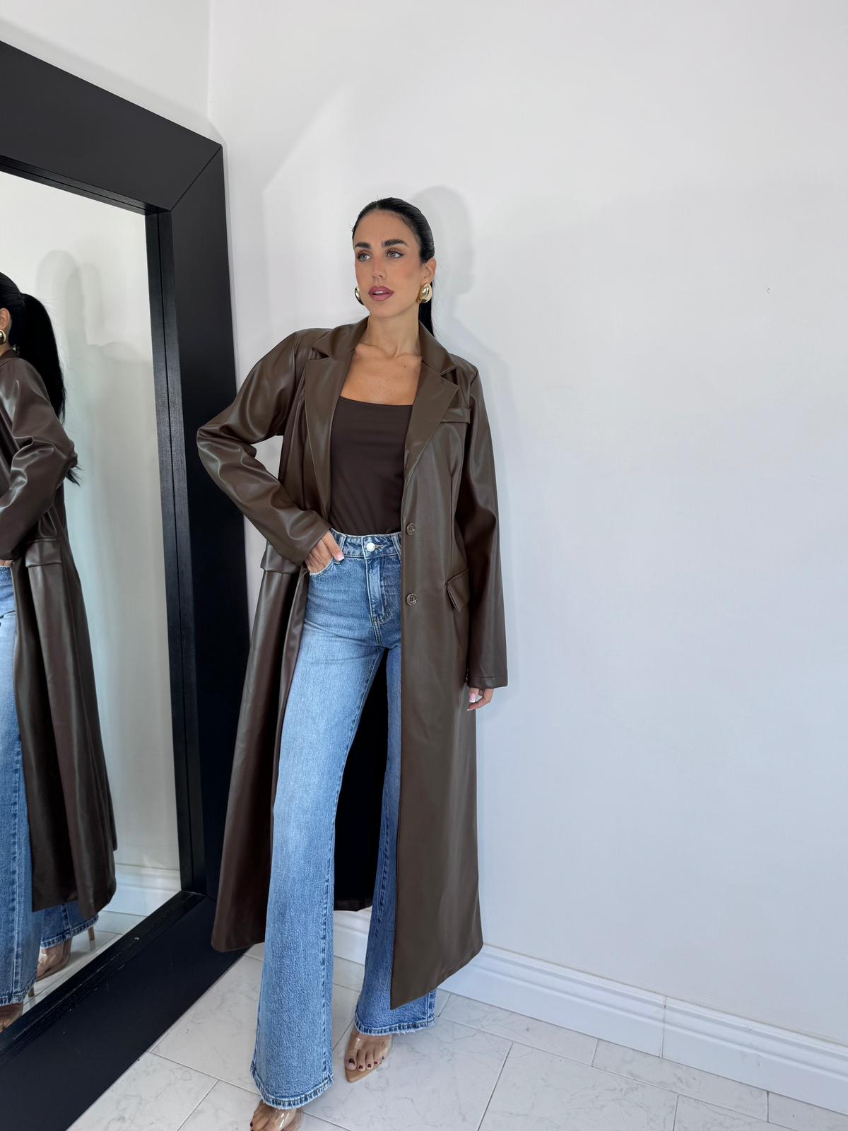 Cappotto in ecopelle