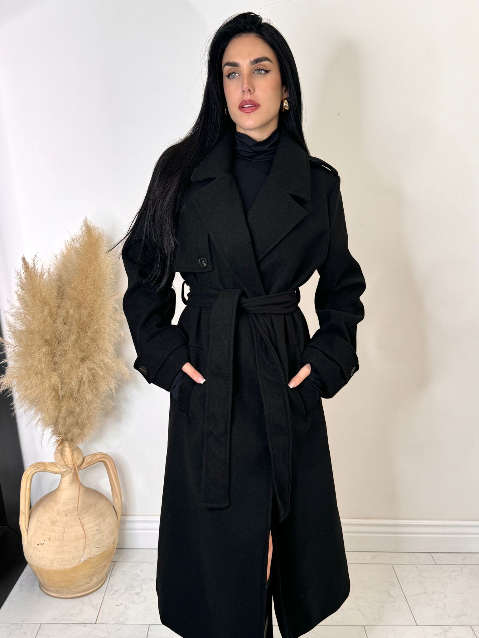 Cappotto essencial nero