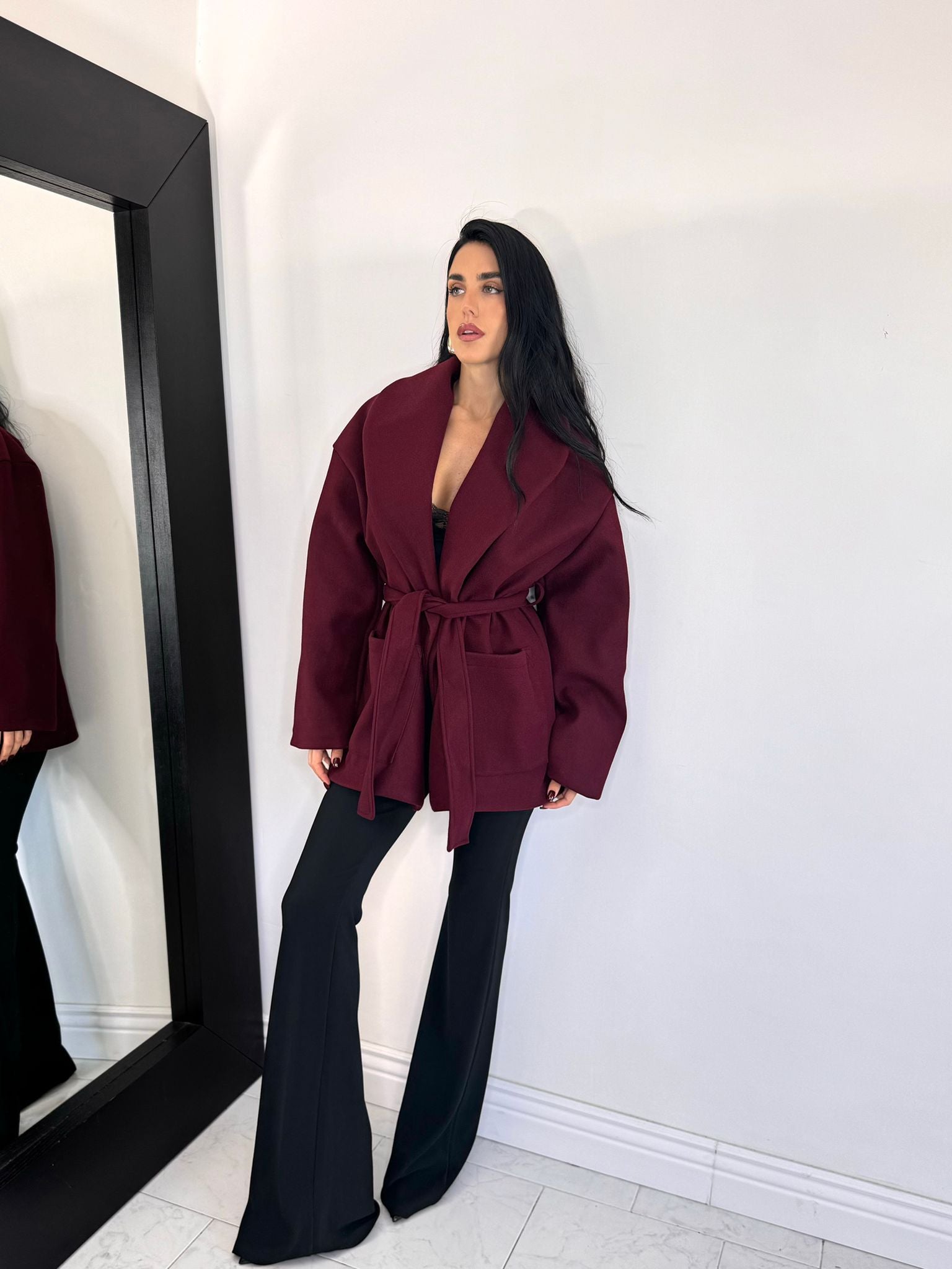Cappotto Olivia bordeaux