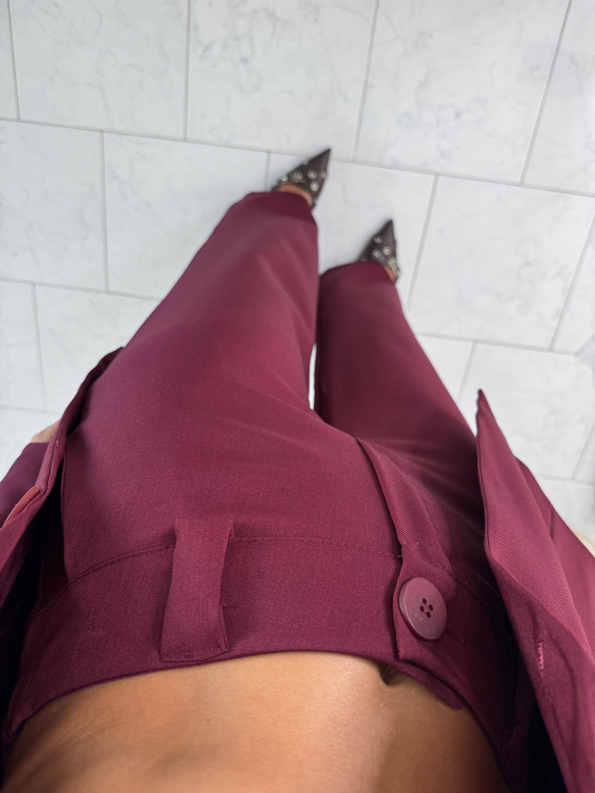 Tailleur madame bordeaux