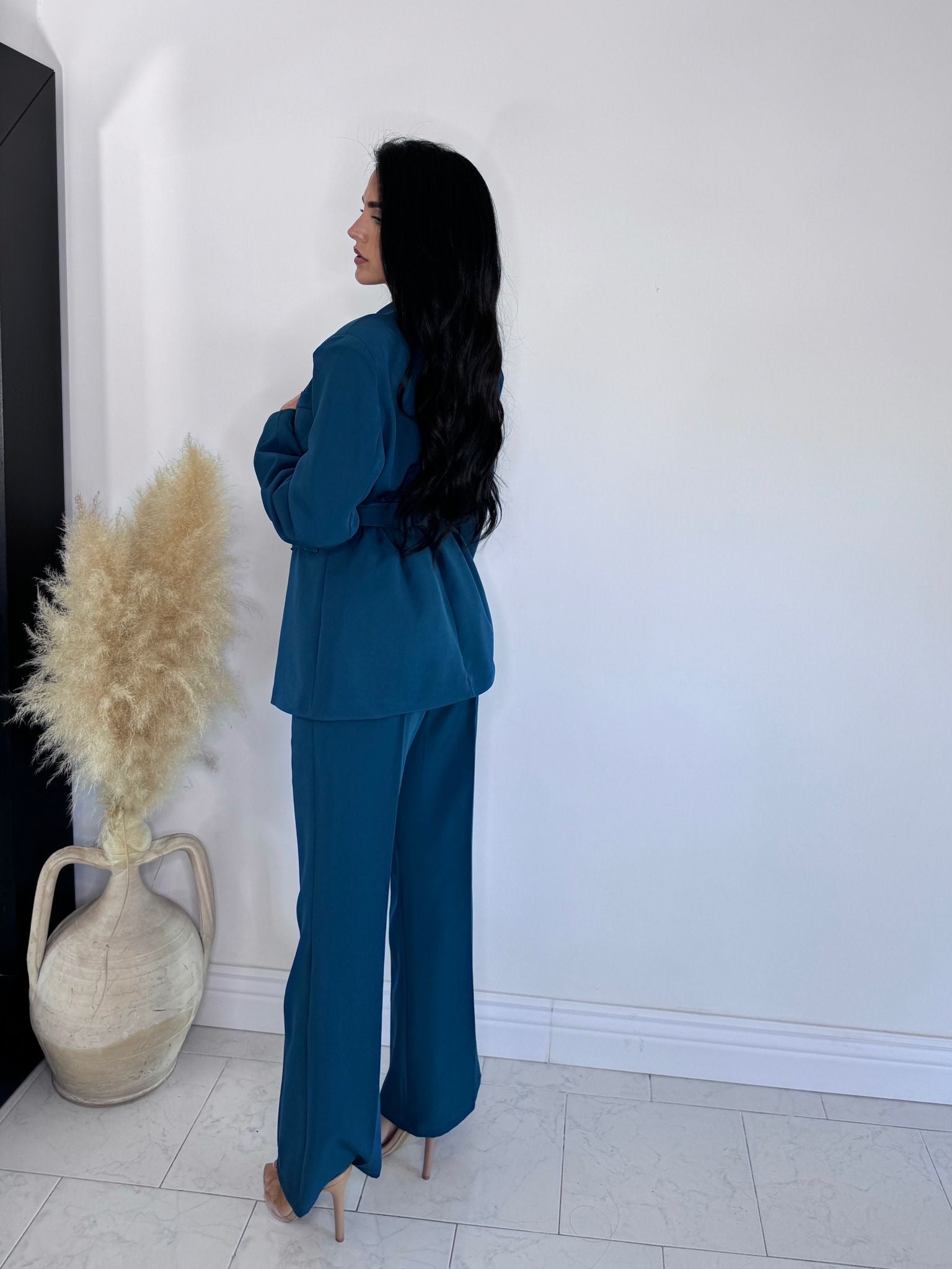 Tailleur classic petrolio