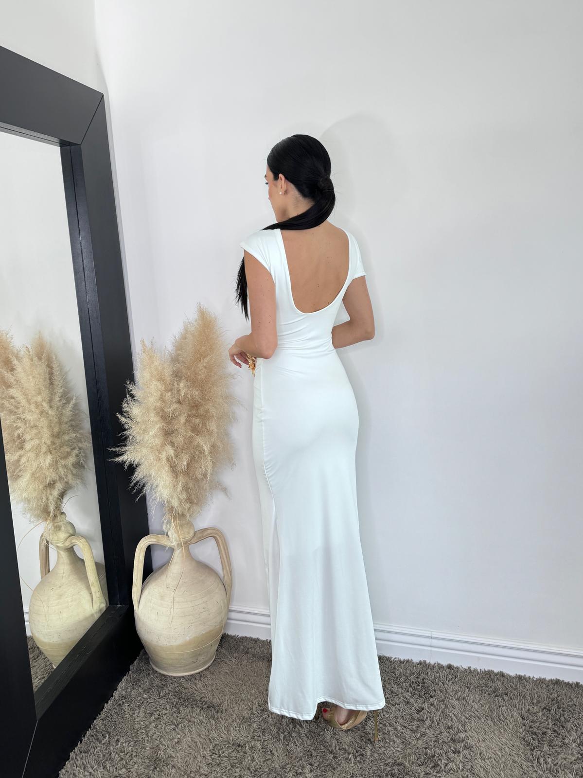 Abito fiore bianco