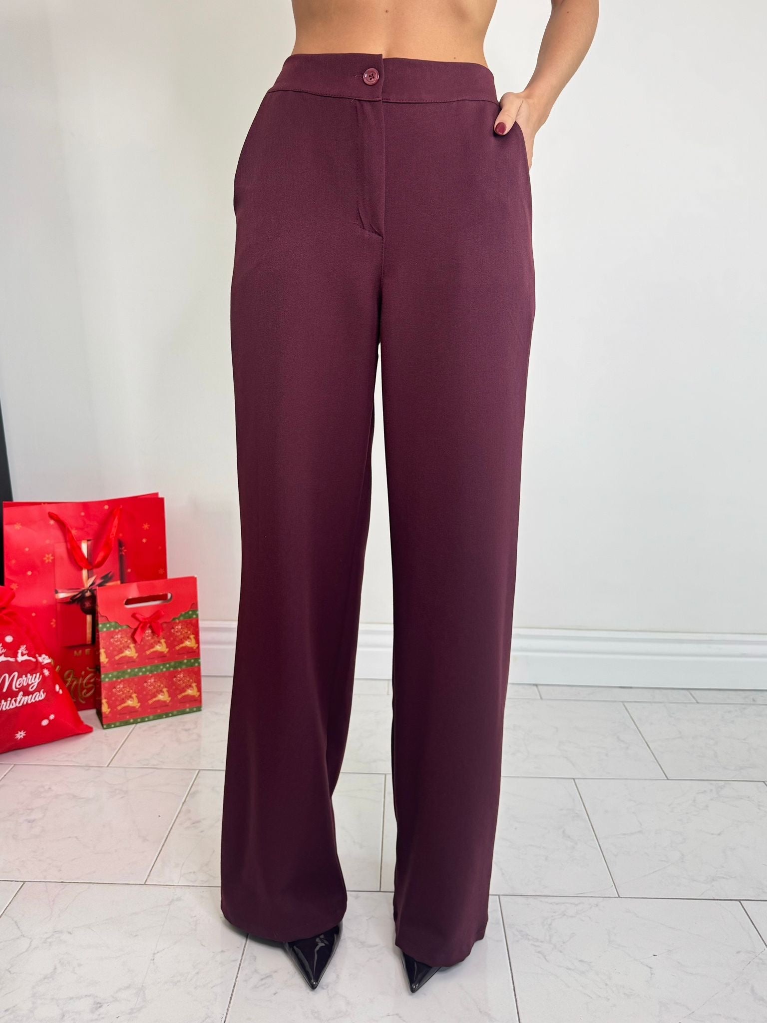 Tailleur holiday elegance bordeaux