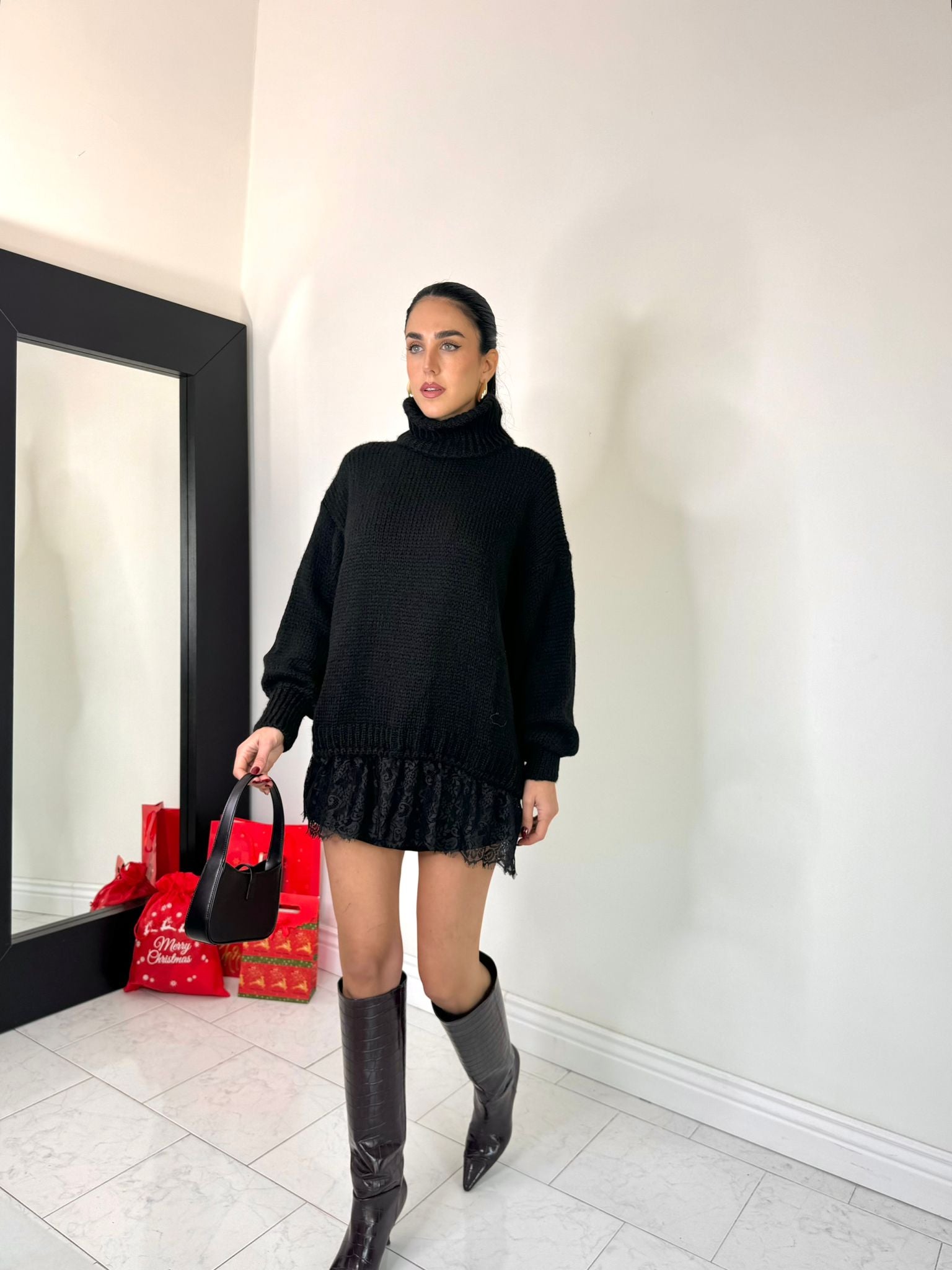 Maglione notte di Natale nero