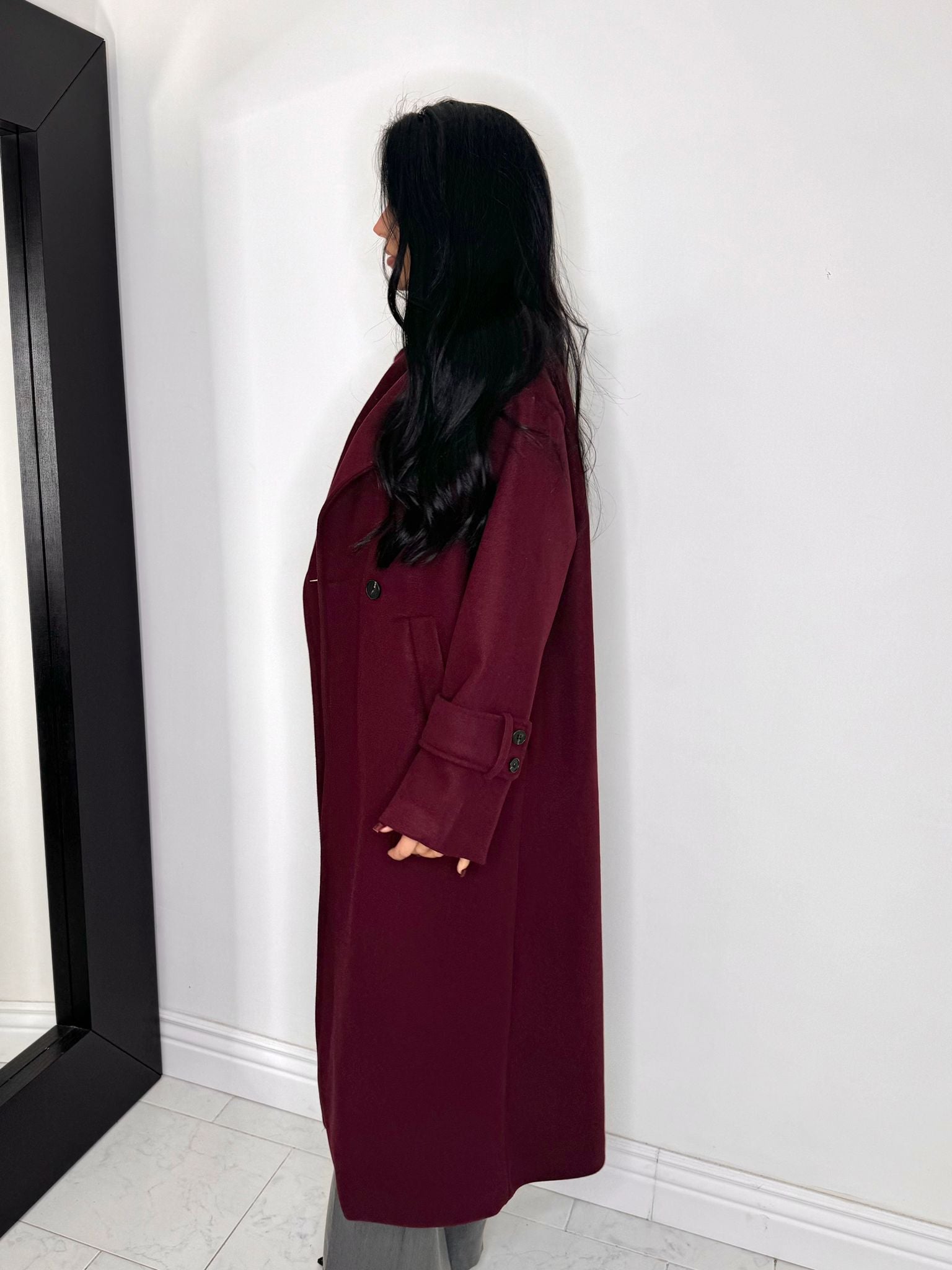 Cappotto Giulia bordeaux