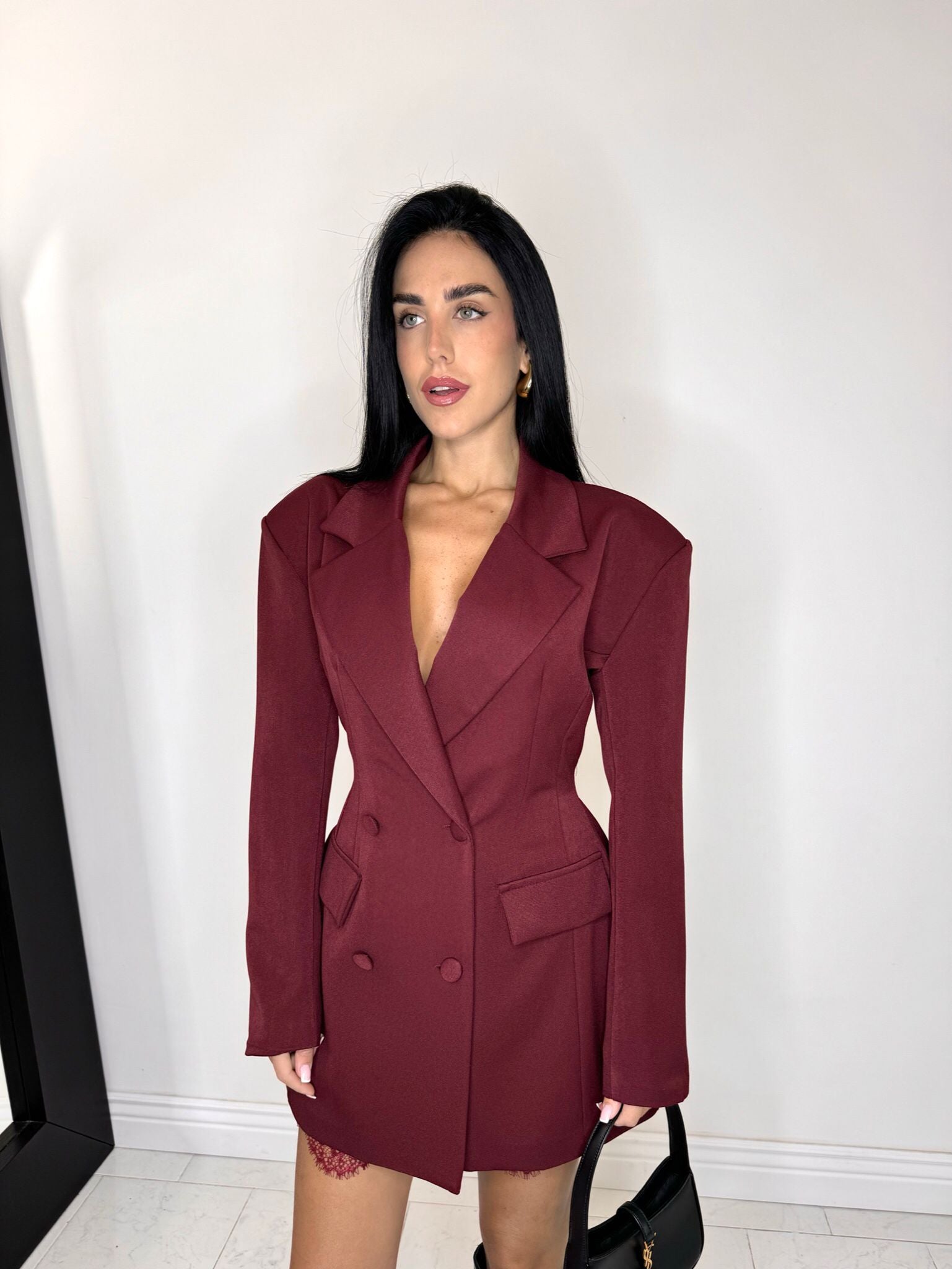 Blazer dress essence bordeaux