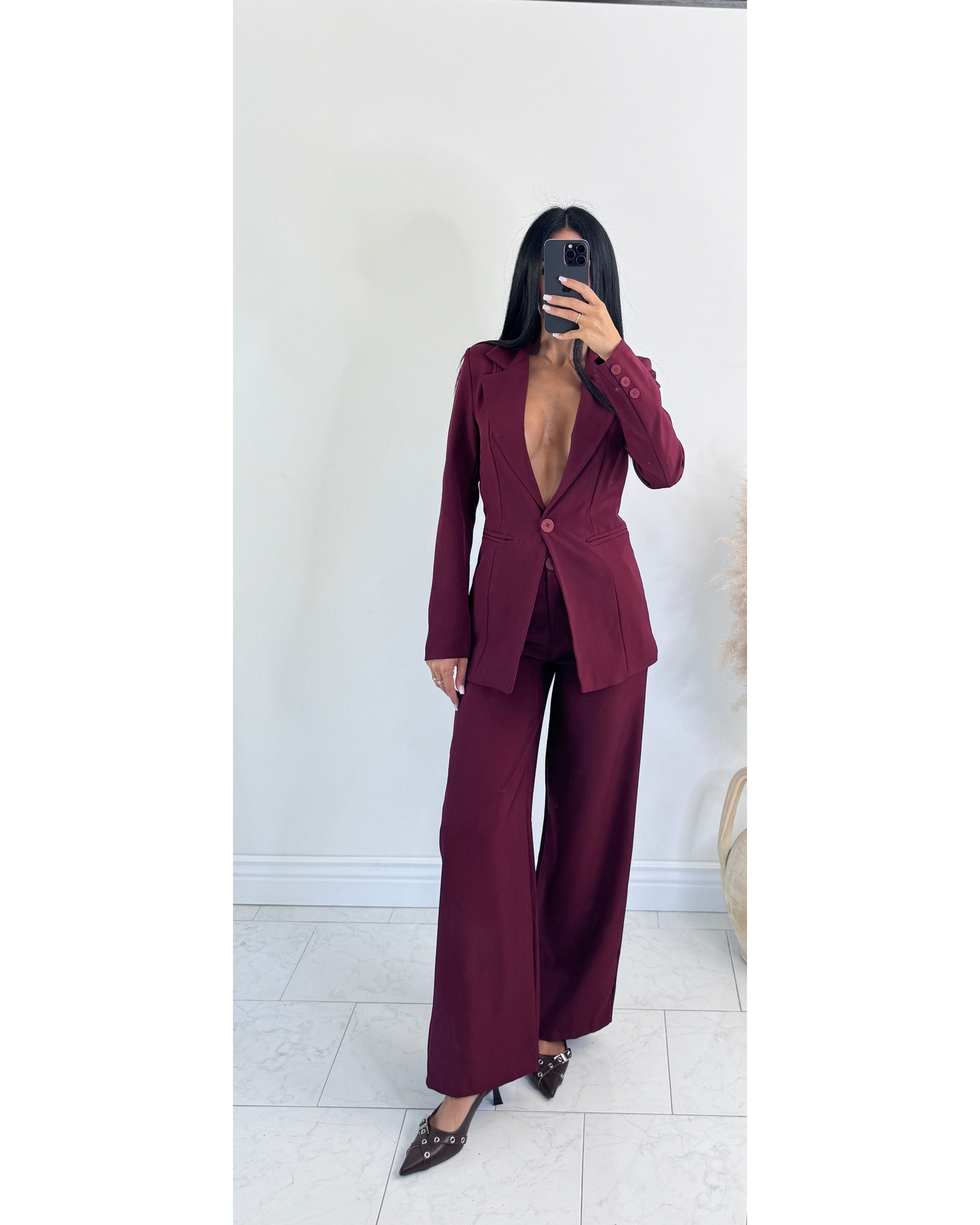 Tailleur madame bordeaux