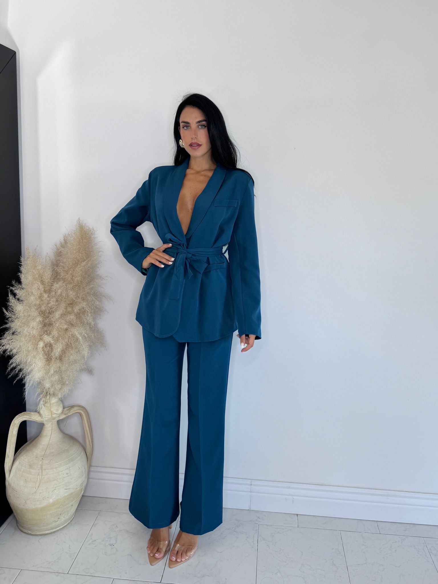 Tailleur classic petrolio