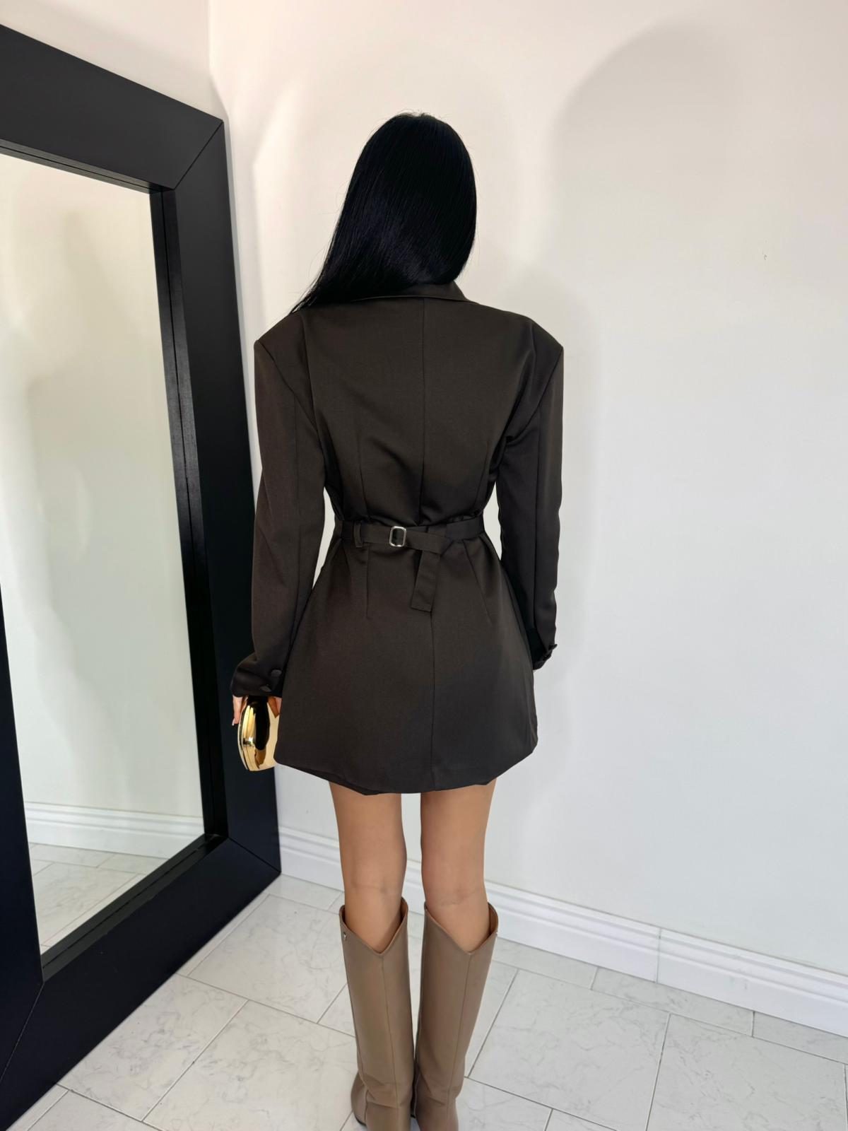 Blazer dress essence marrone