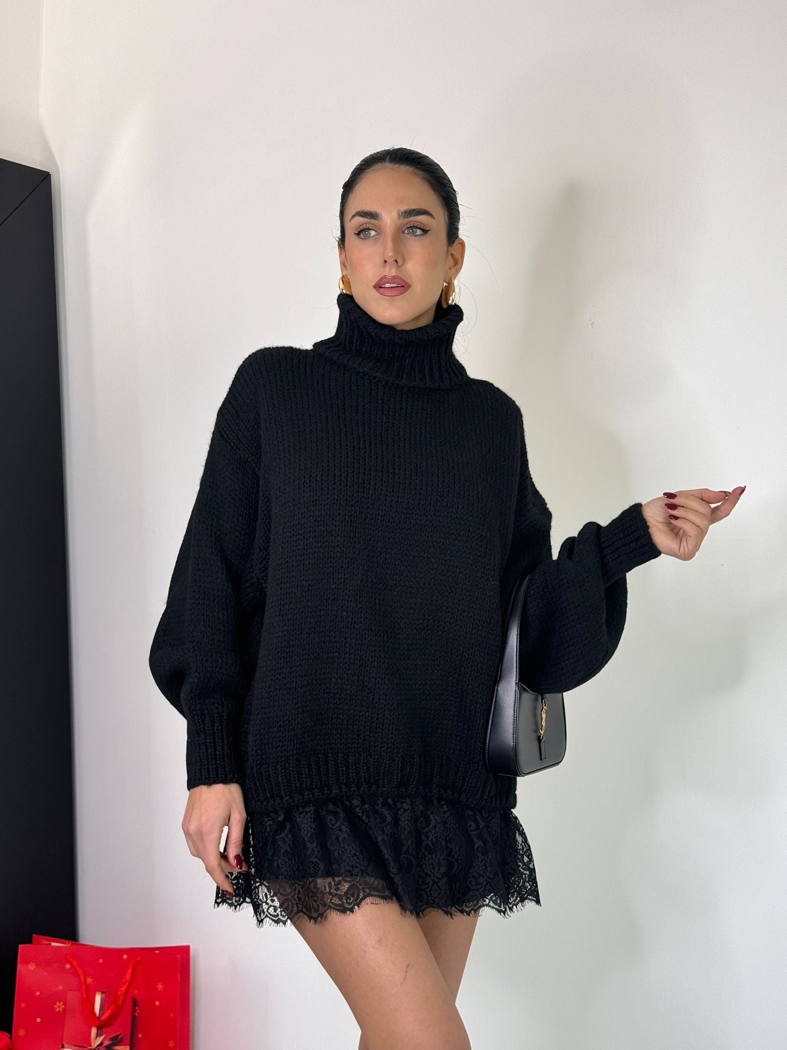 Maglione notte di Natale nero