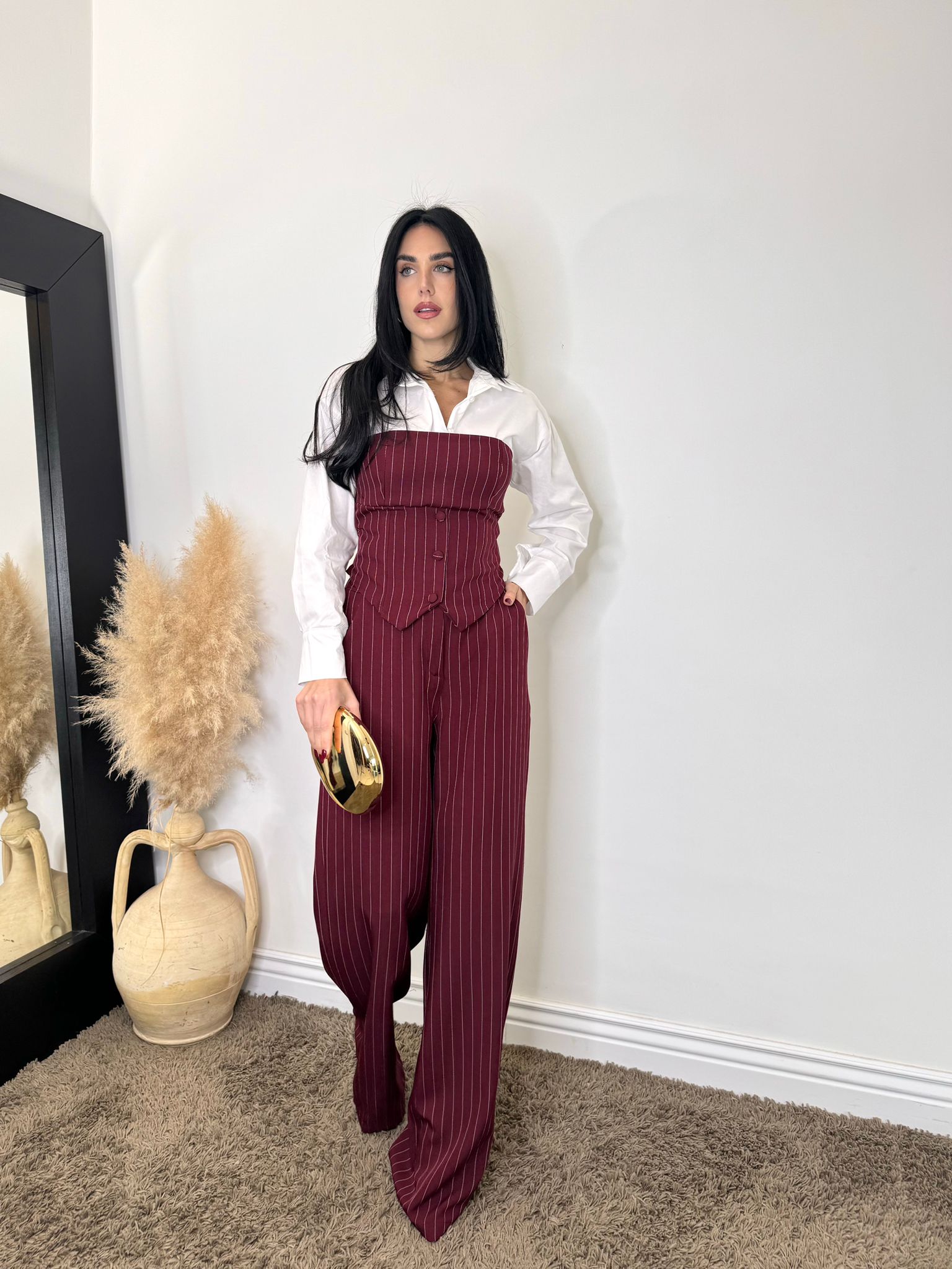 Cord set aria di classe bordeaux