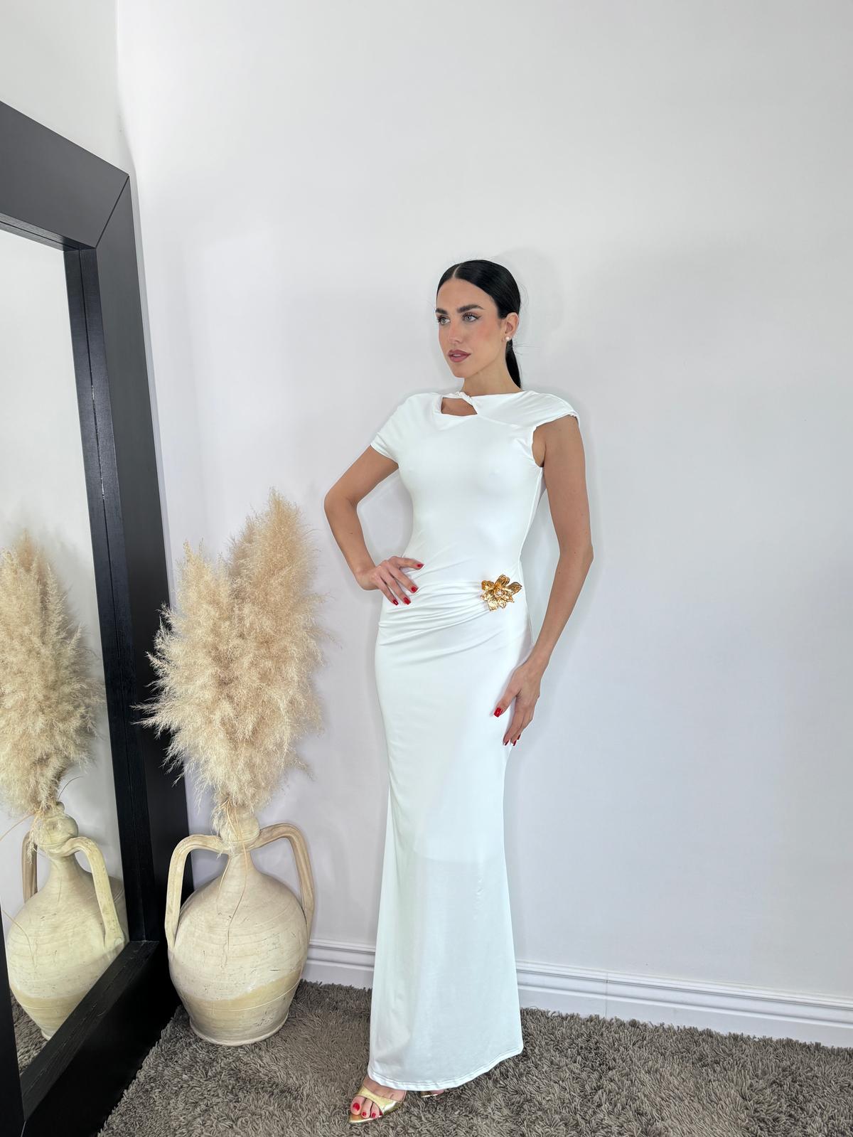 Abito fiore bianco