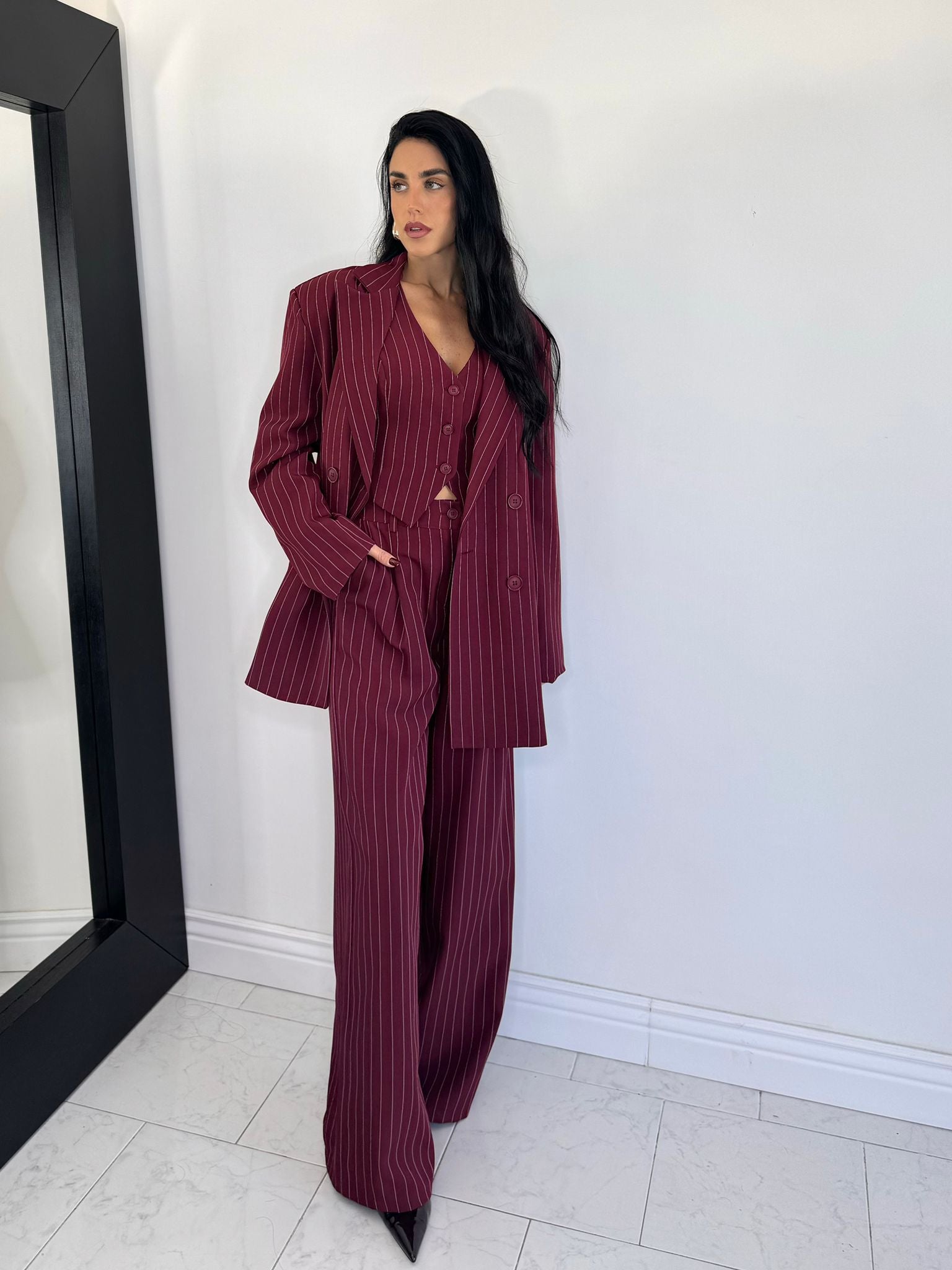 Tailleur tre pezzi bordeaux