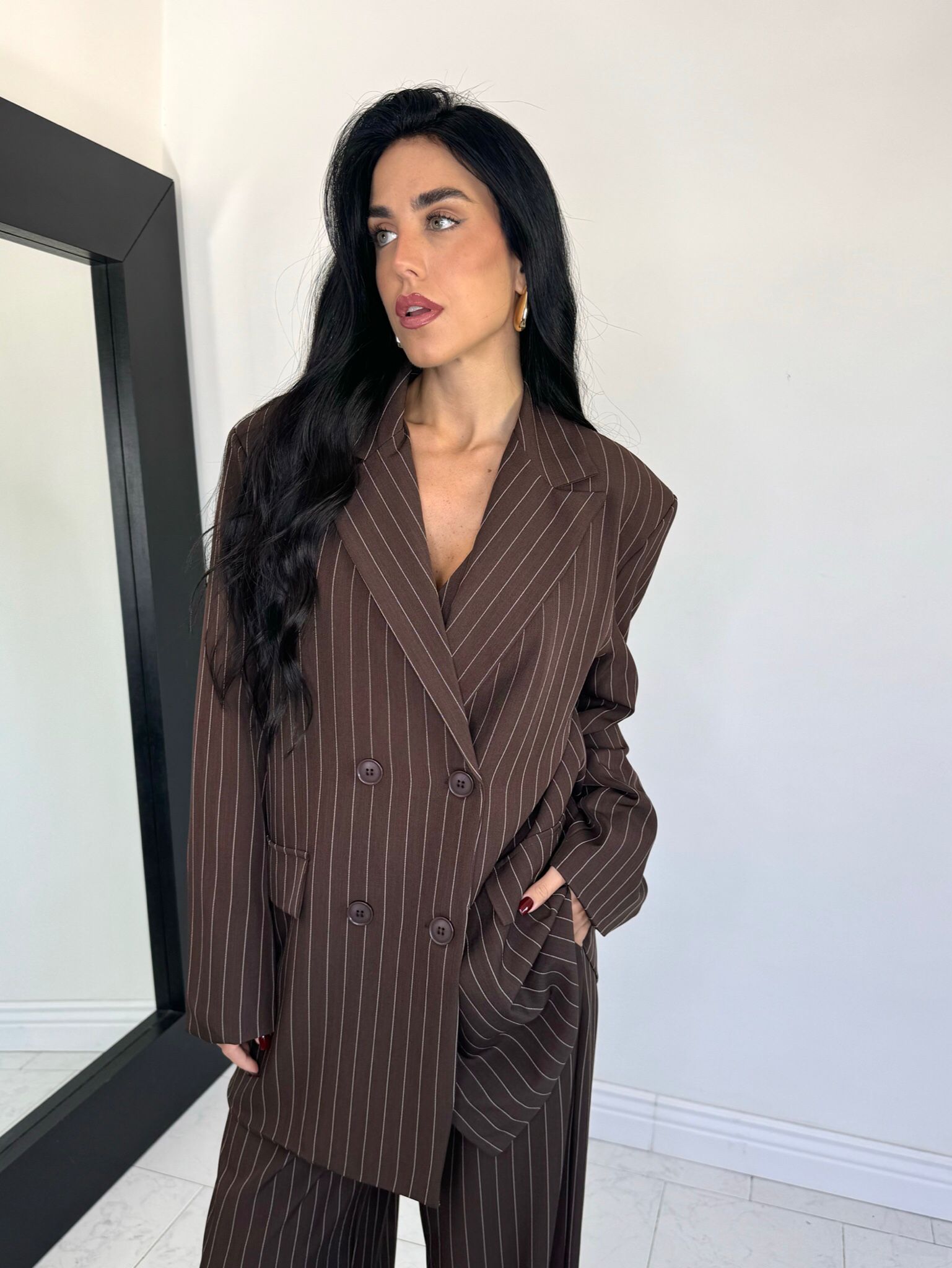 Tailleur tre pezzi marrone