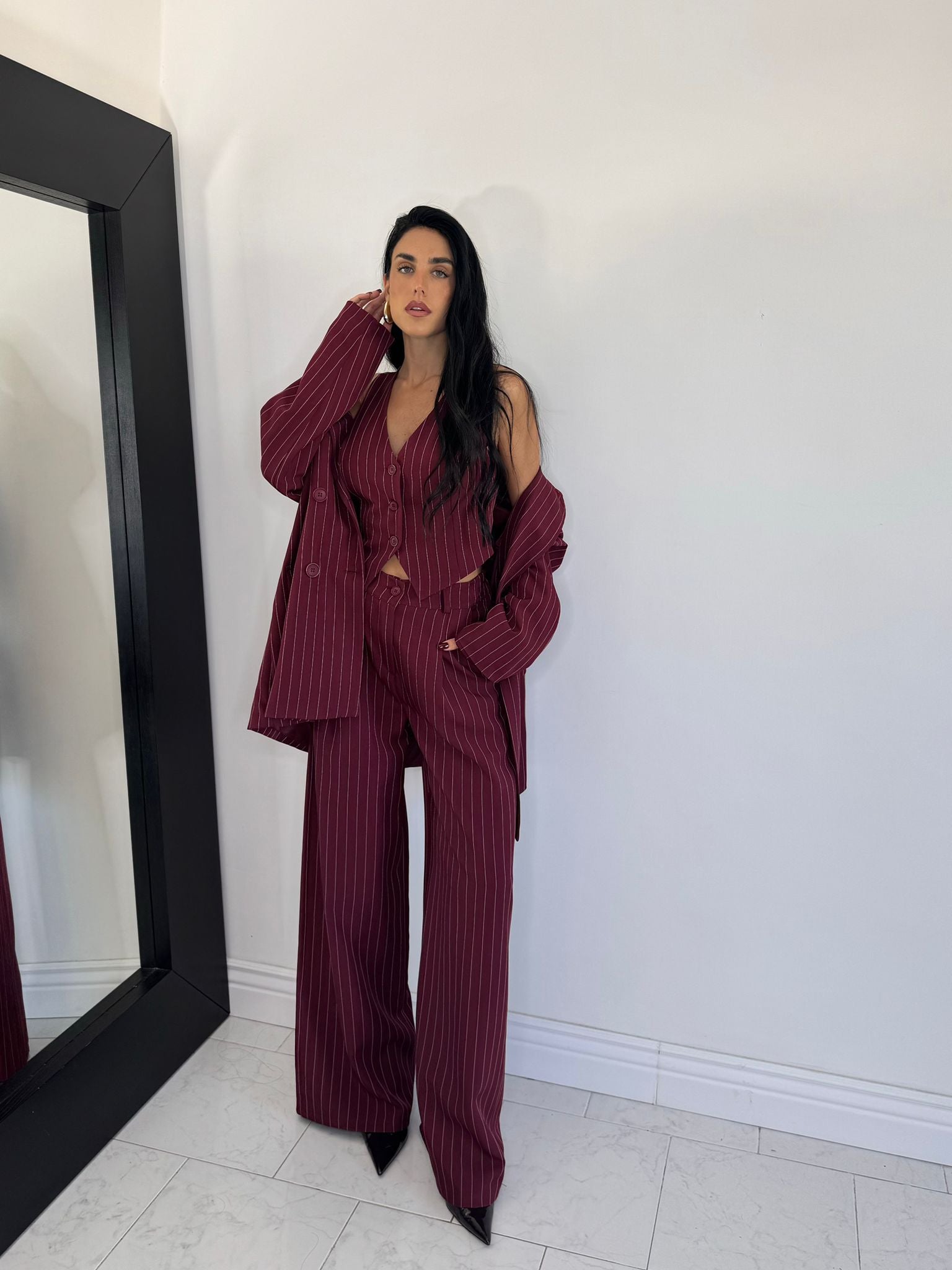 Tailleur tre pezzi bordeaux