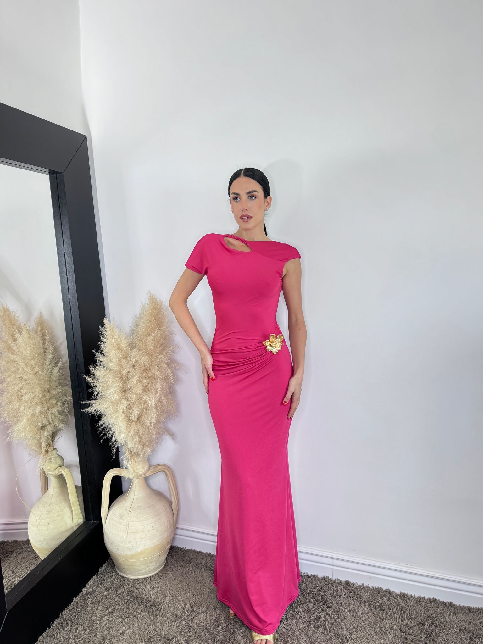Abito fiore rosa