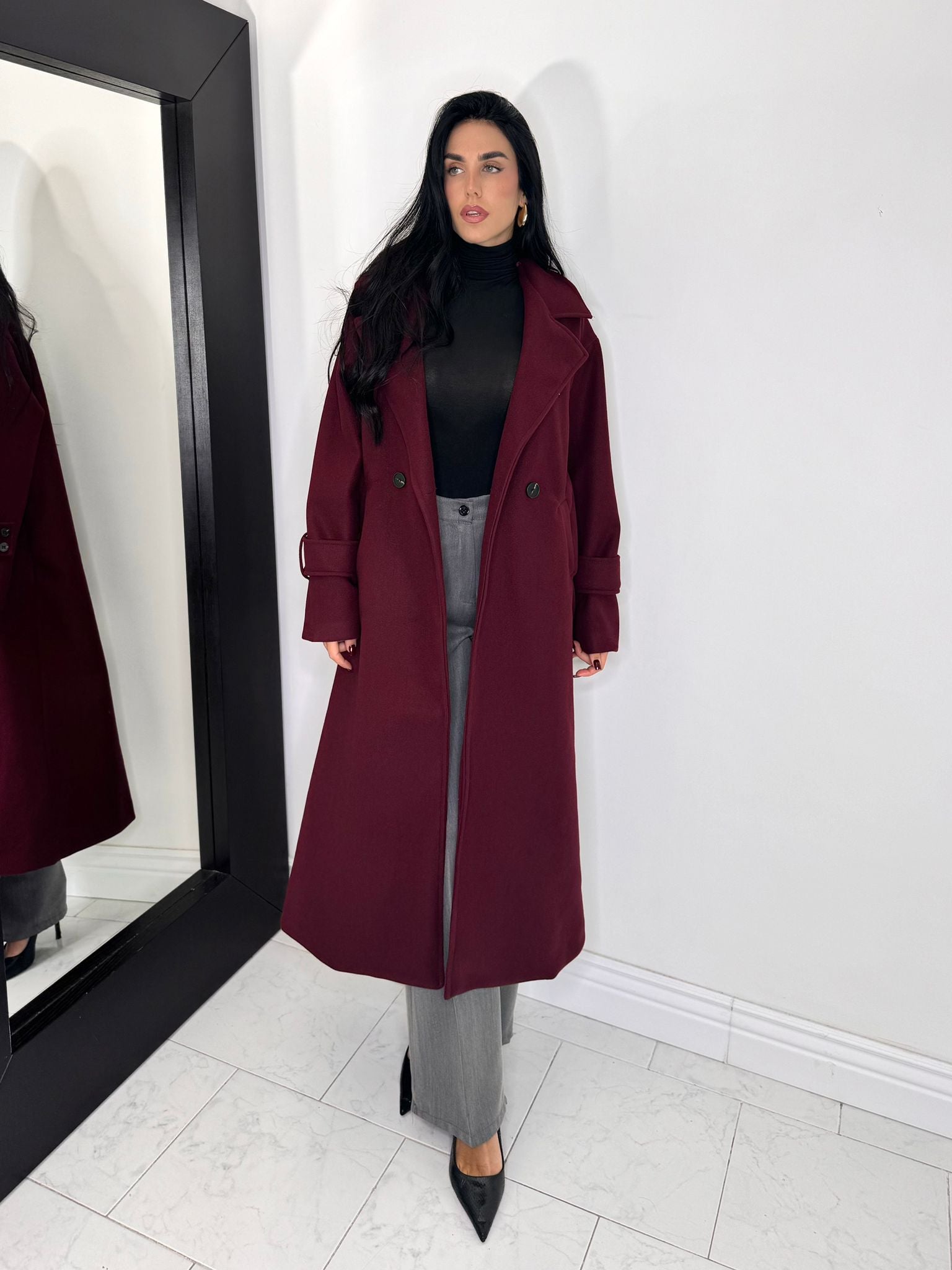 Cappotto Giulia bordeaux
