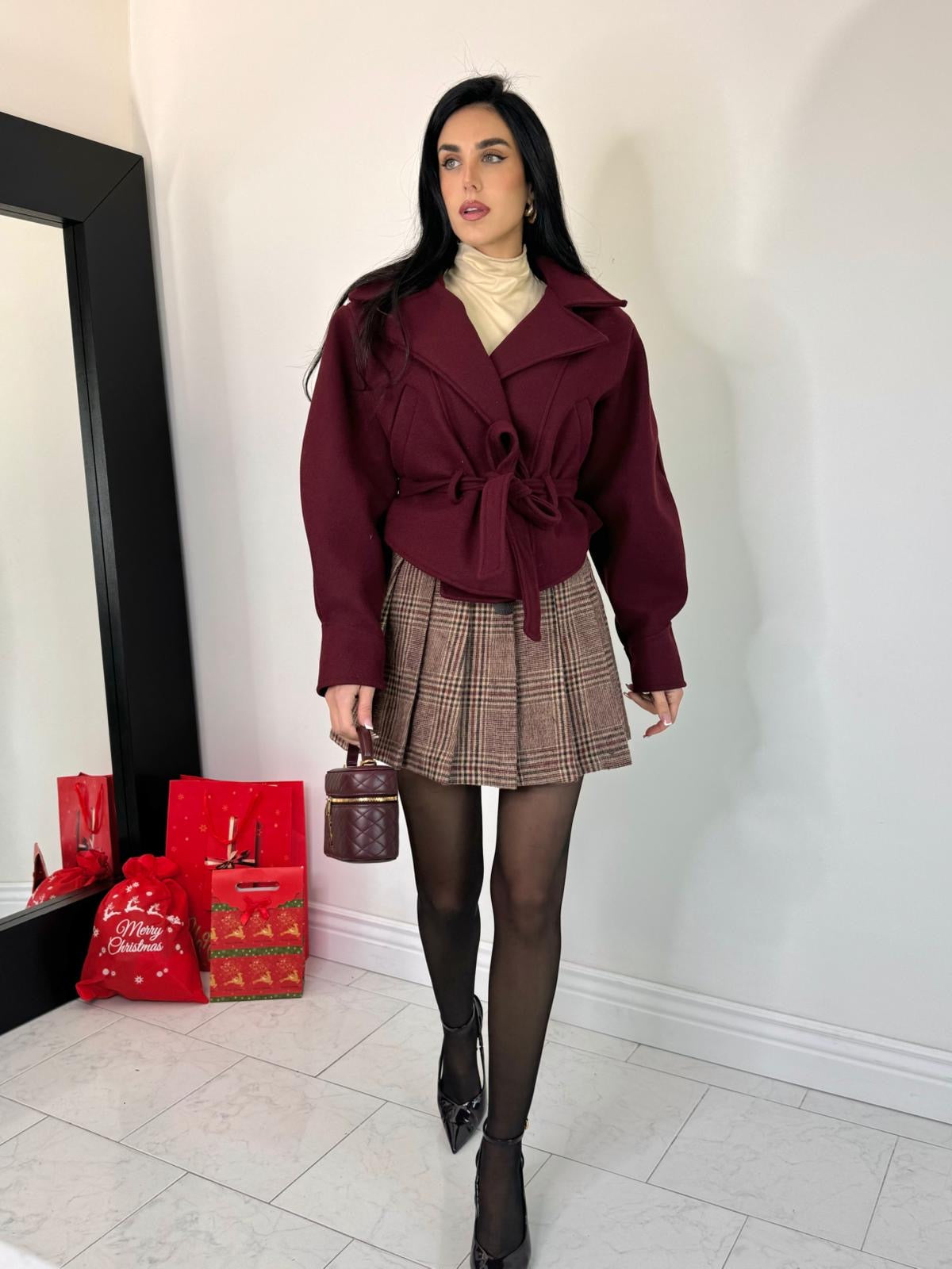 Cappottino crop bordeaux