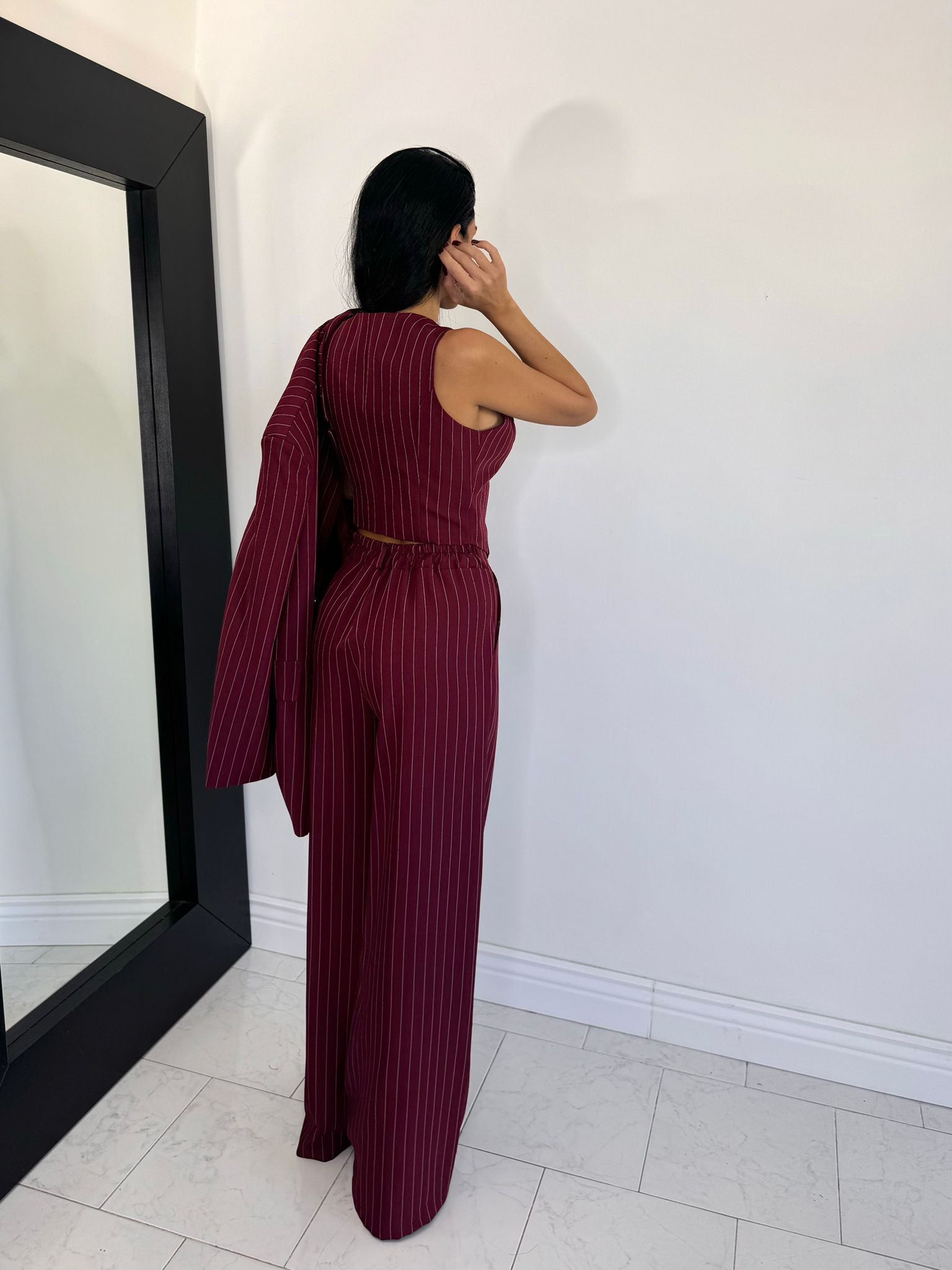 Tailleur tre pezzi bordeaux