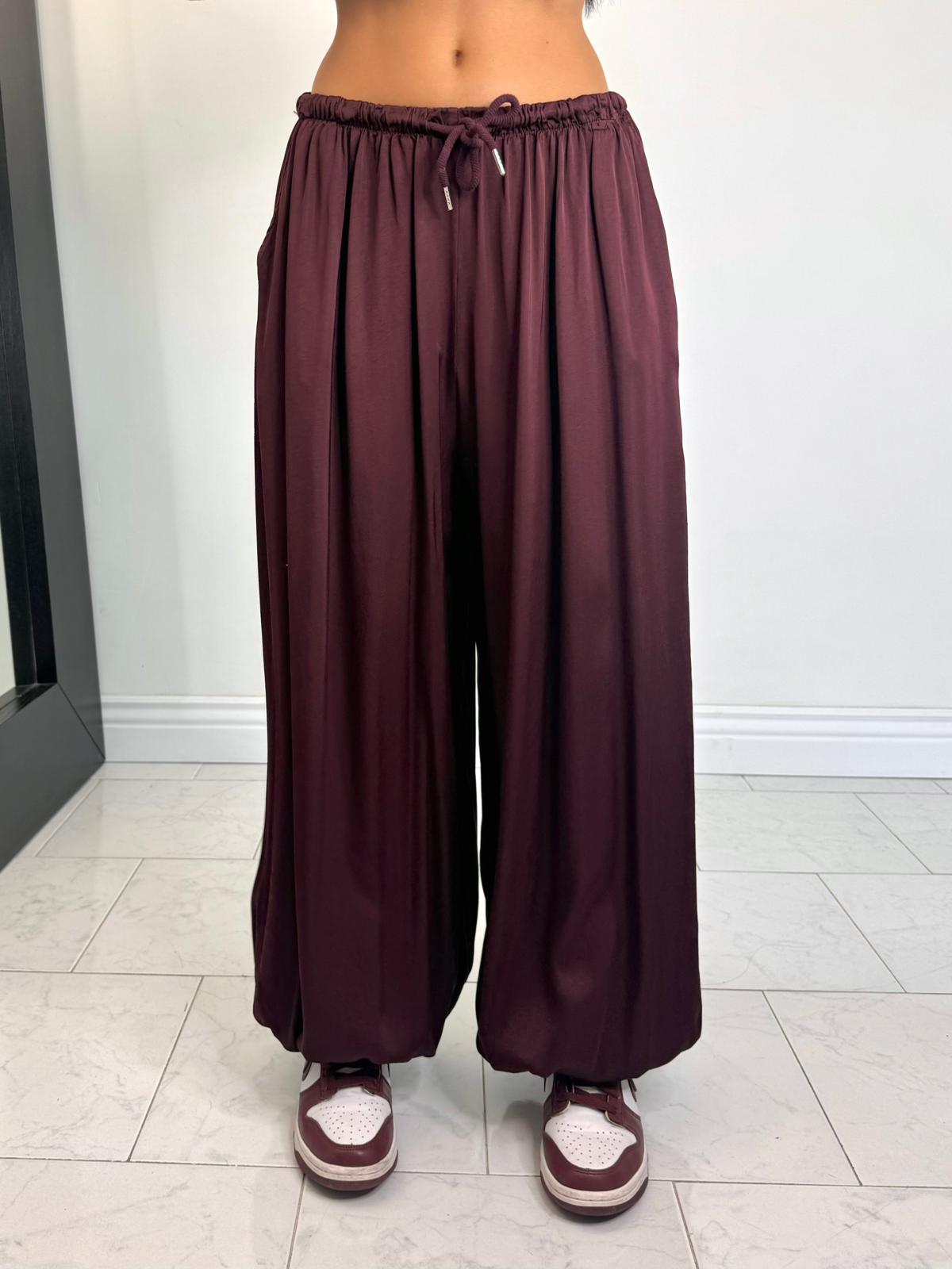 Pantalone rossella bordeaux