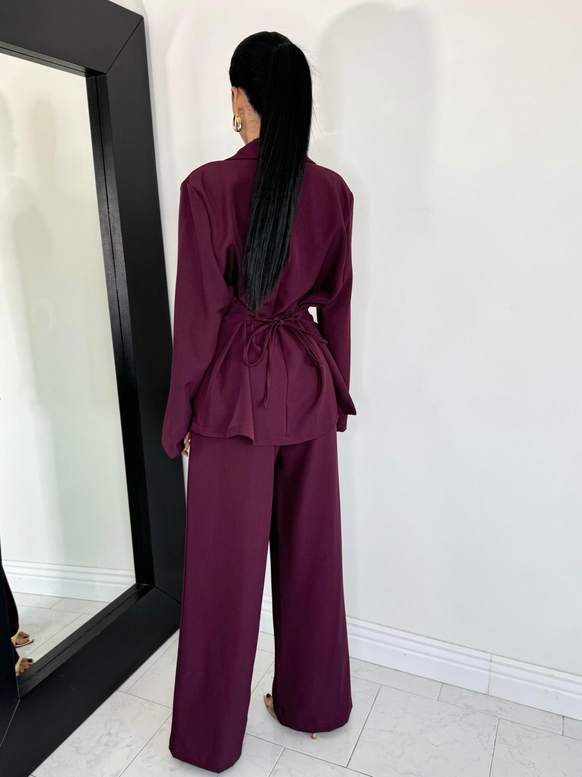 Cord set Diana bordeaux