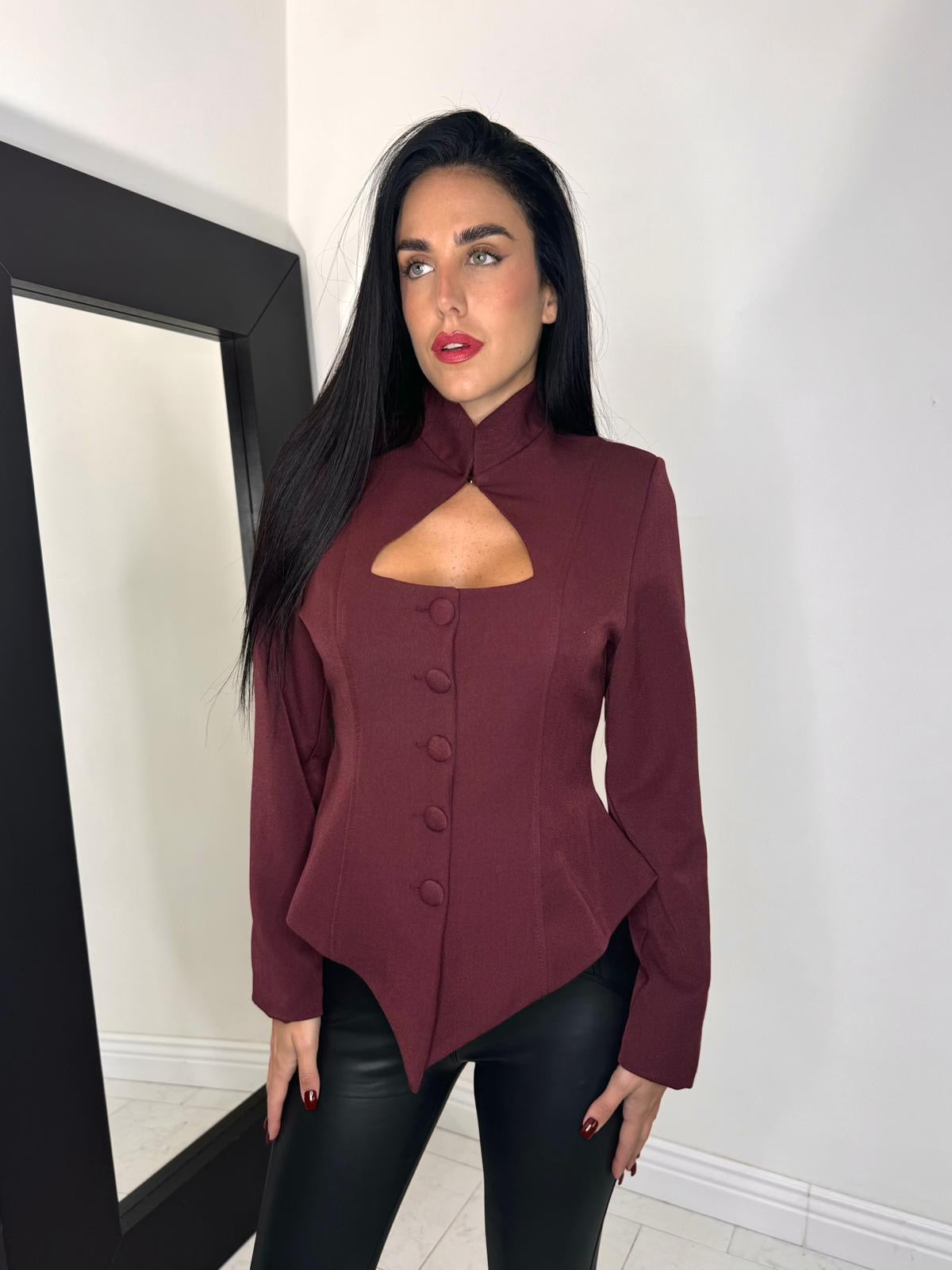 Blazer madame bordeaux
