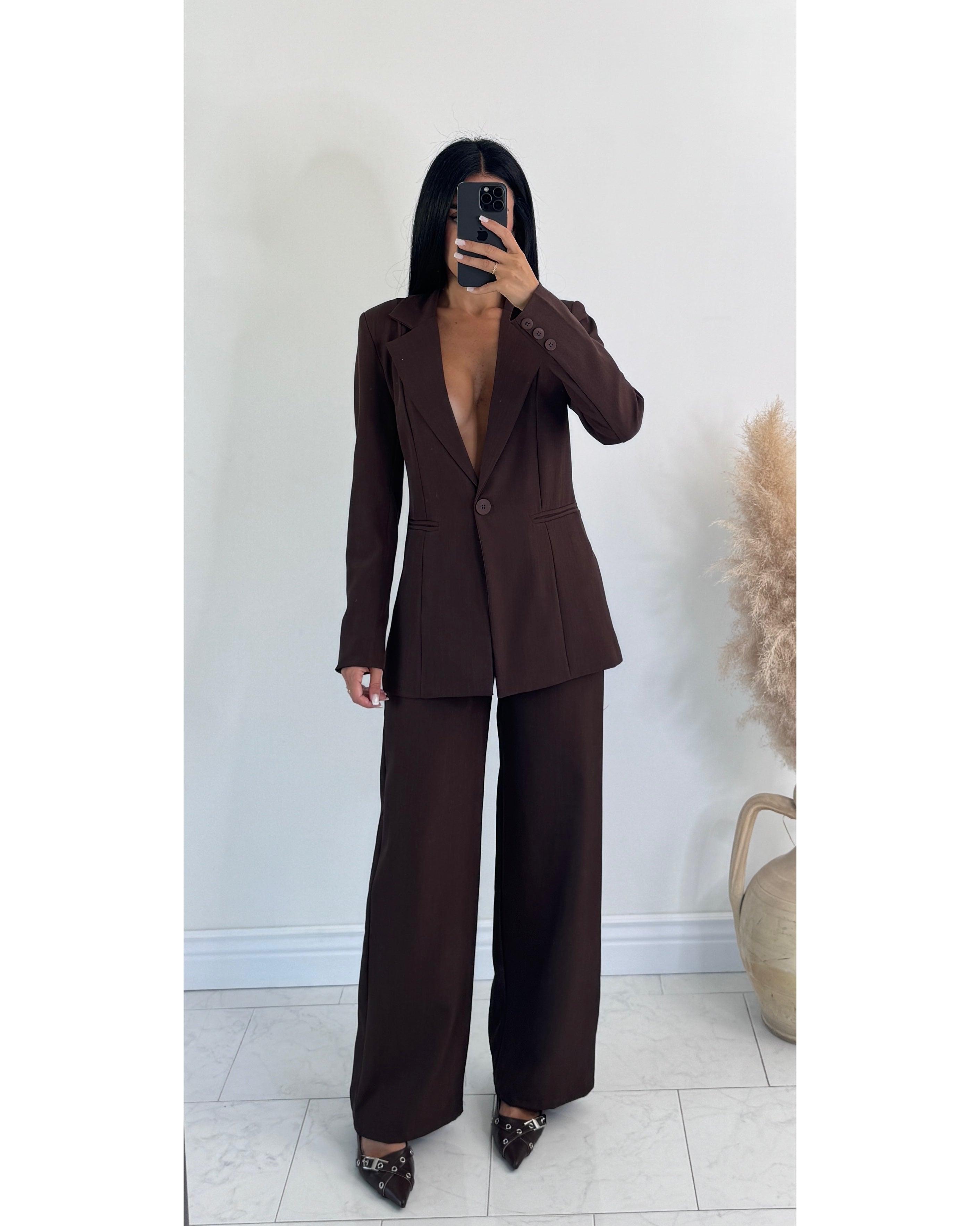 Tailleur madame marrone