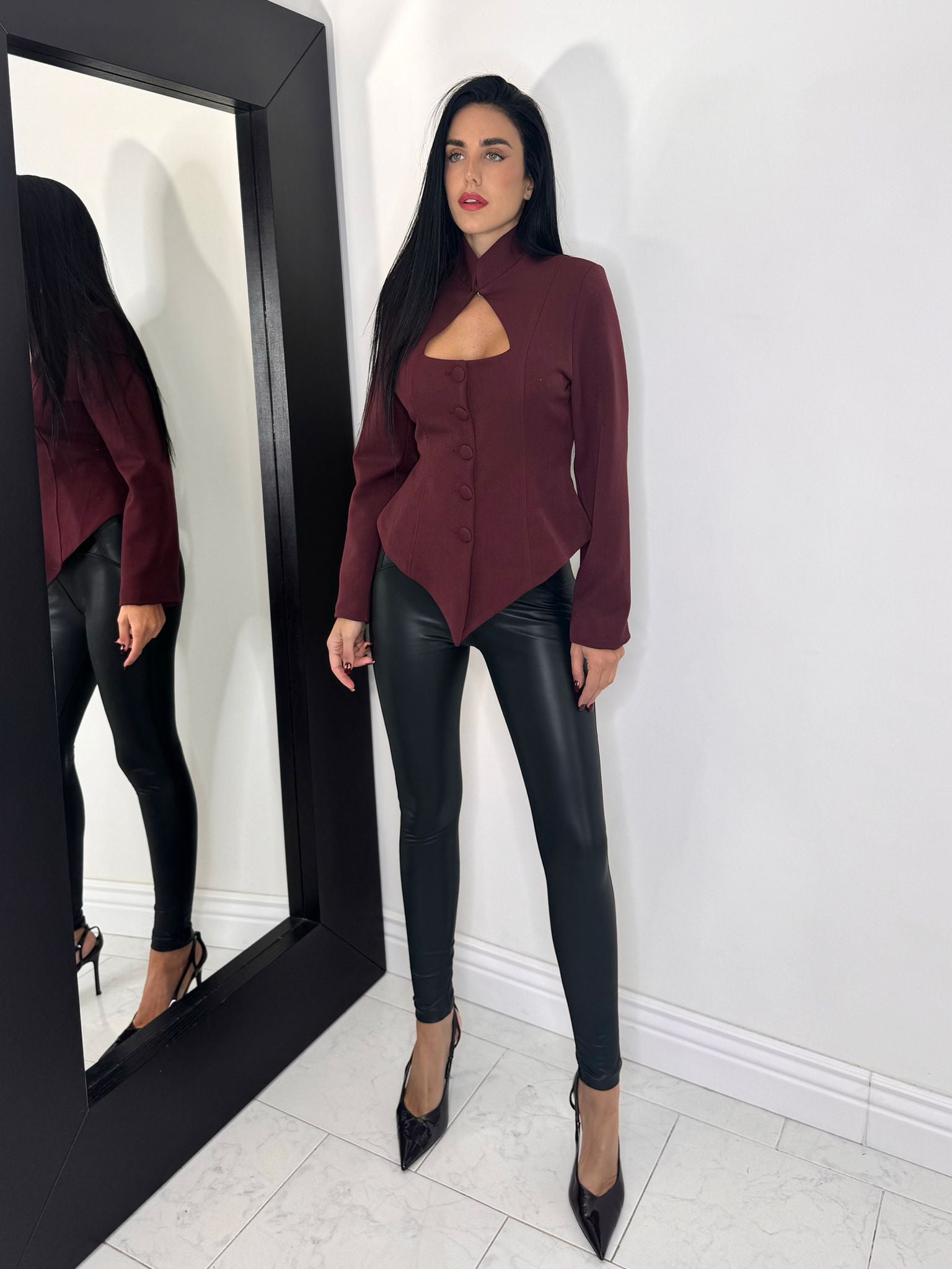 Blazer madame bordeaux