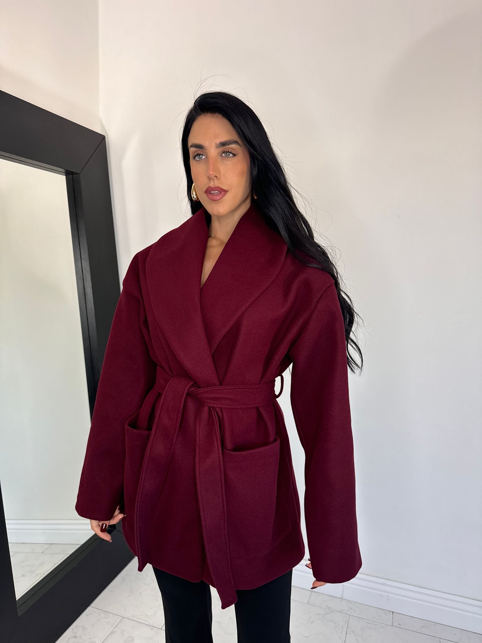 Cappotto Olivia bordeaux
