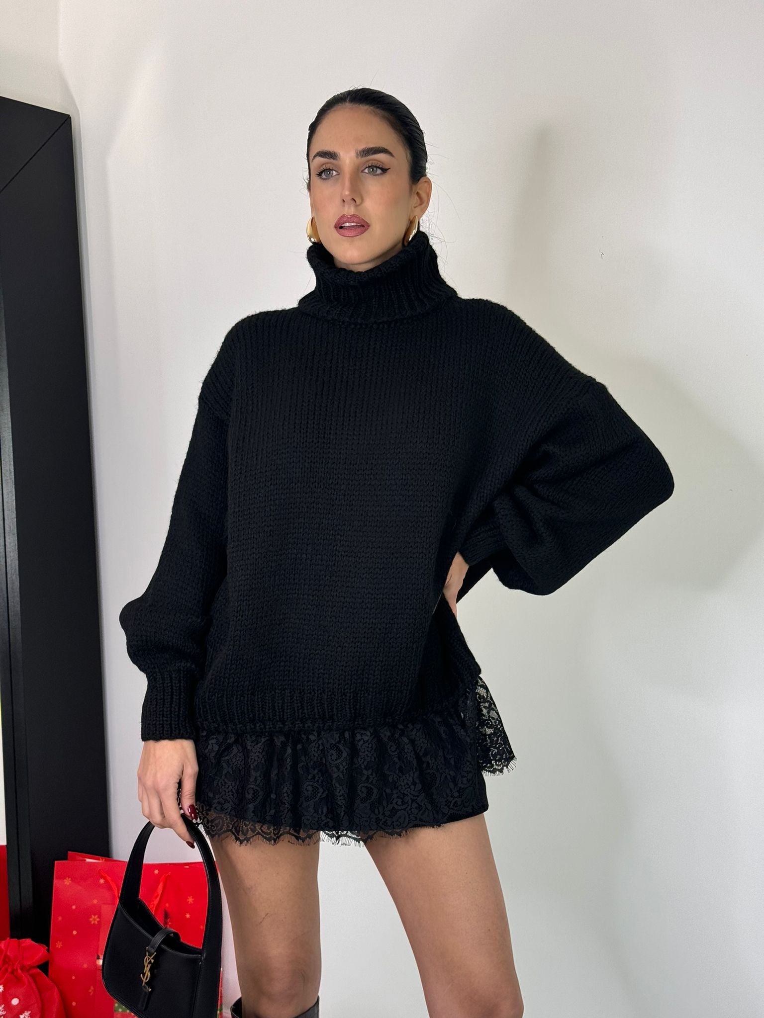 Maglione notte di Natale nero