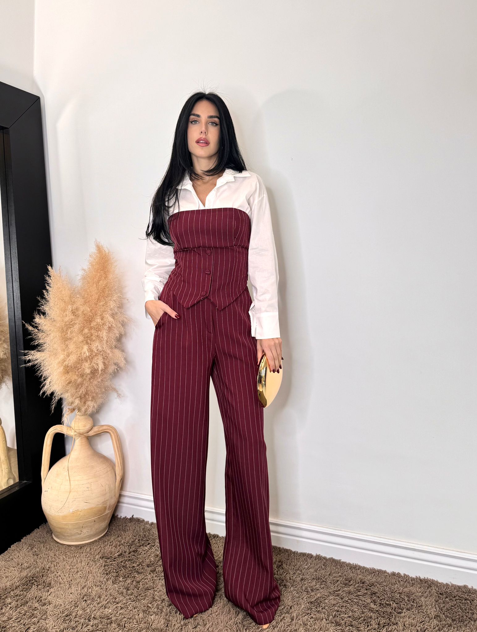 Cord set aria di classe bordeaux