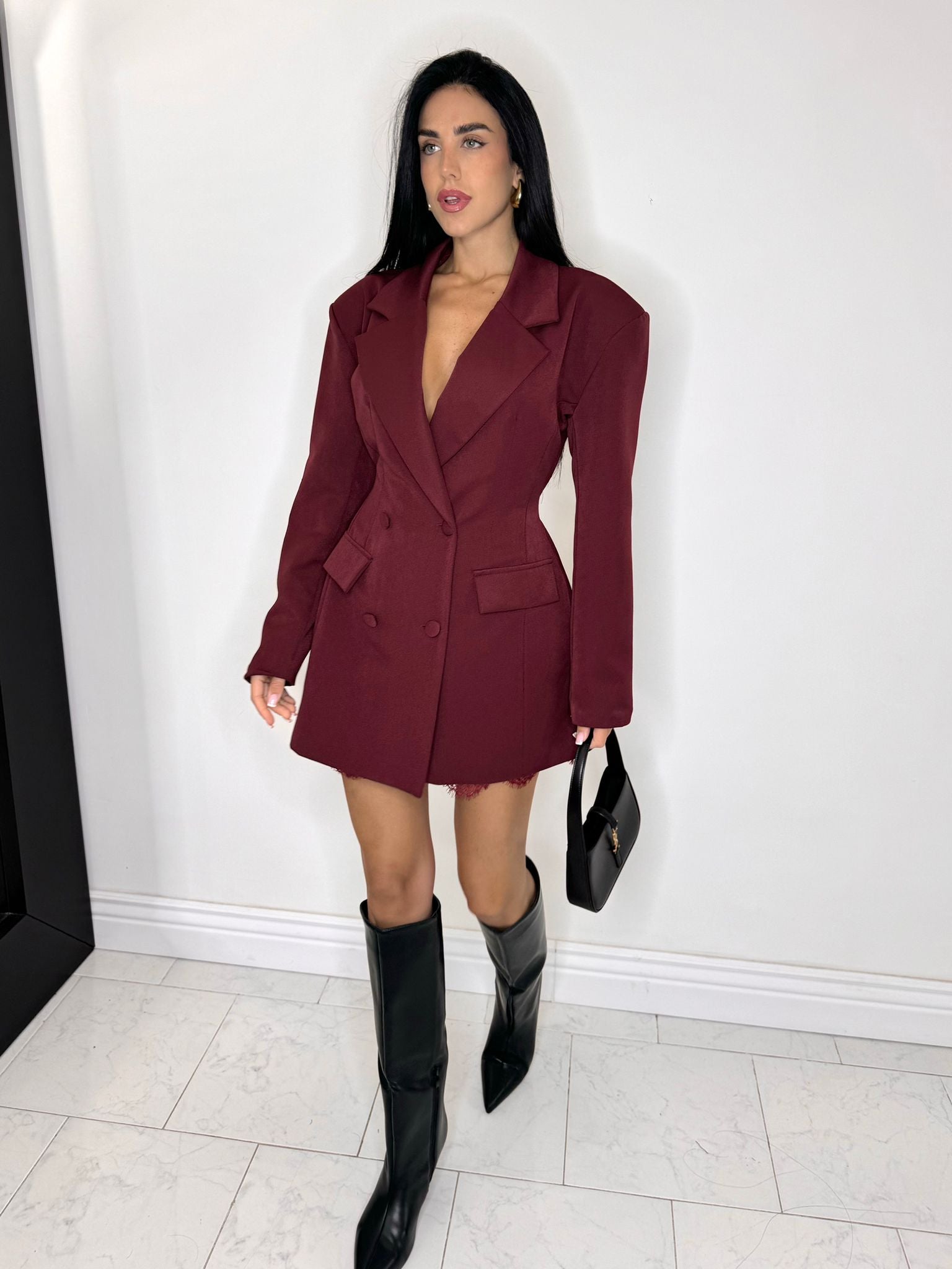 Blazer dress essence bordeaux